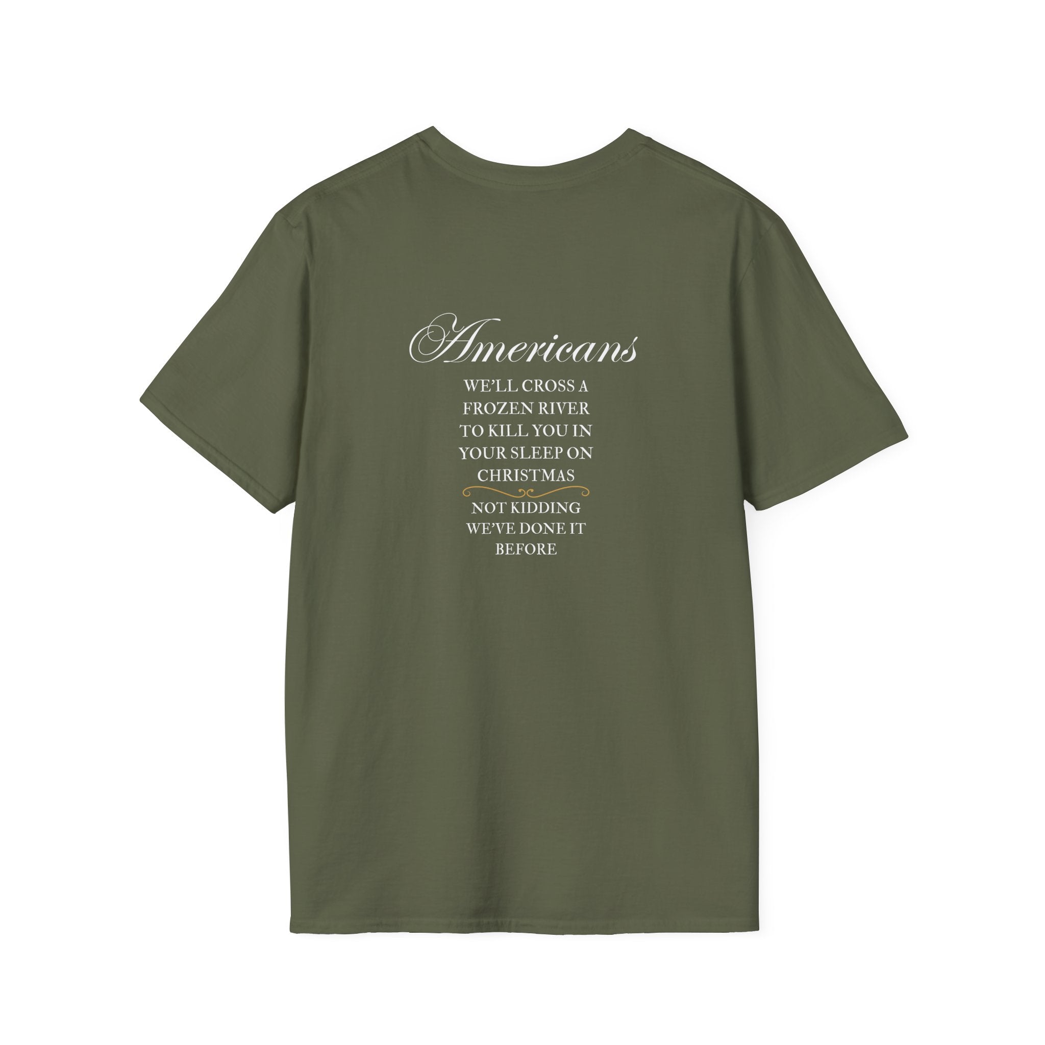 Men and Women - Soft Relaxed Tee - Americans crossing the river on Christmas - American revolution - funny