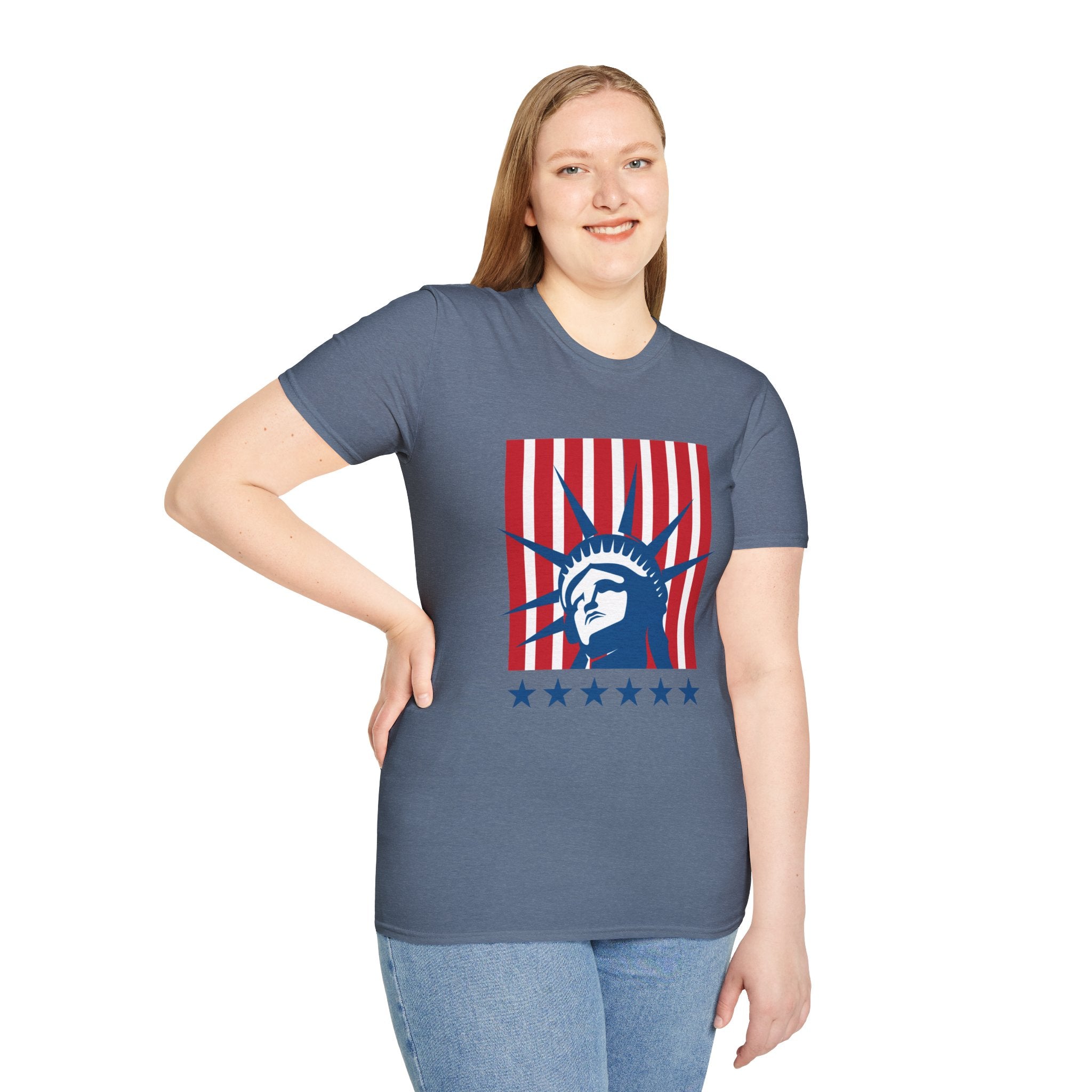 Relaxed Tee for Men & Women- Statue of Liberty