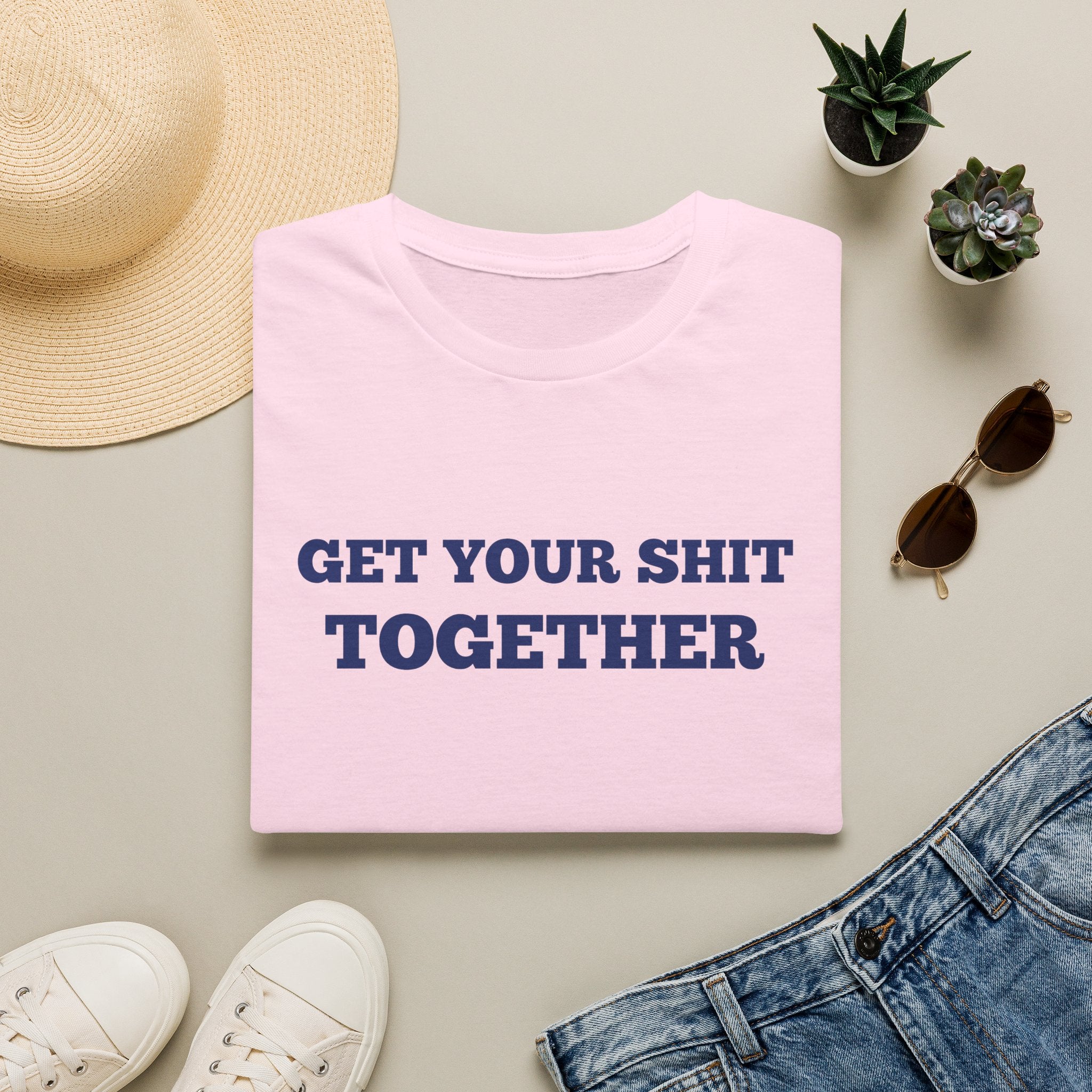 Men and Women  Softstyle T-Shirt Regular Soft Tee - Get your shit together