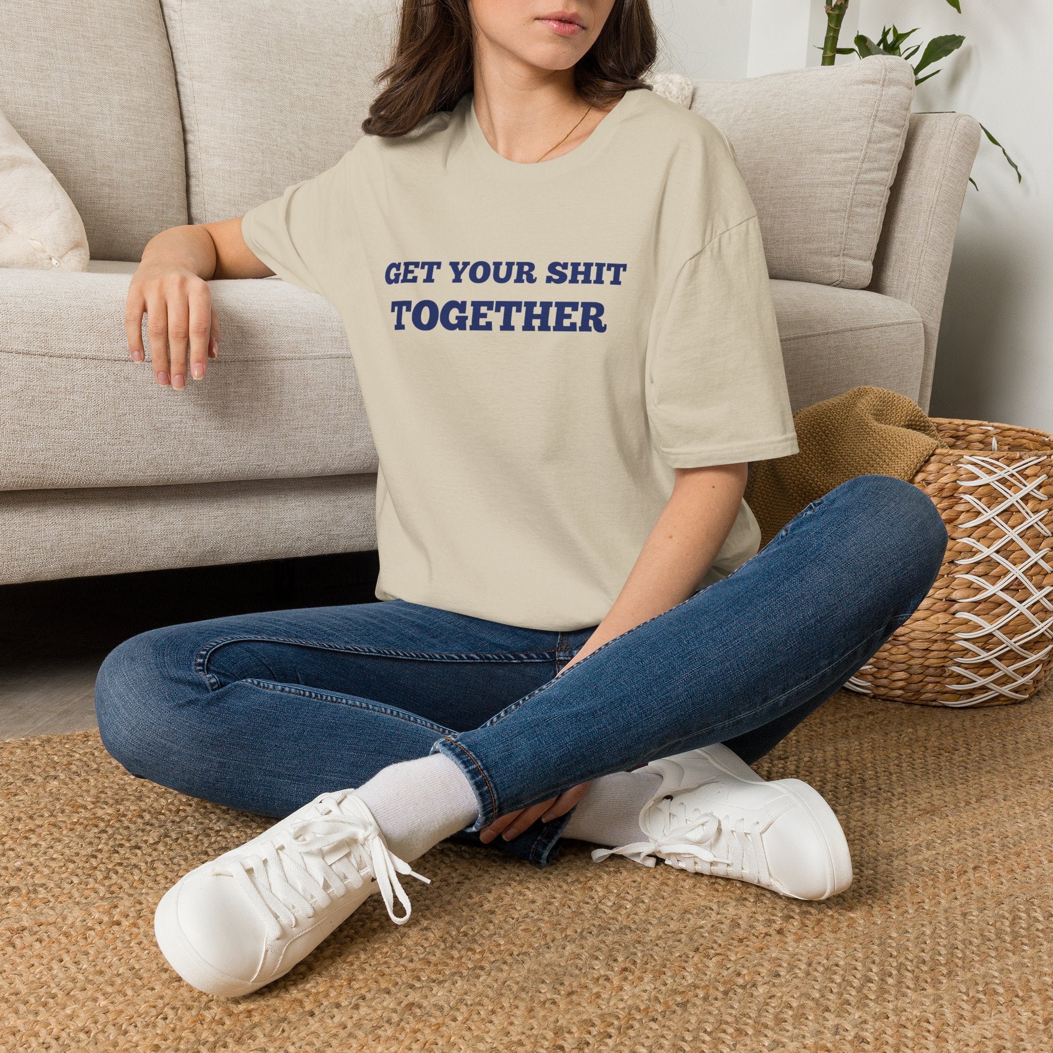 Men and Women  Softstyle T-Shirt Regular Soft Tee - Get your shit together