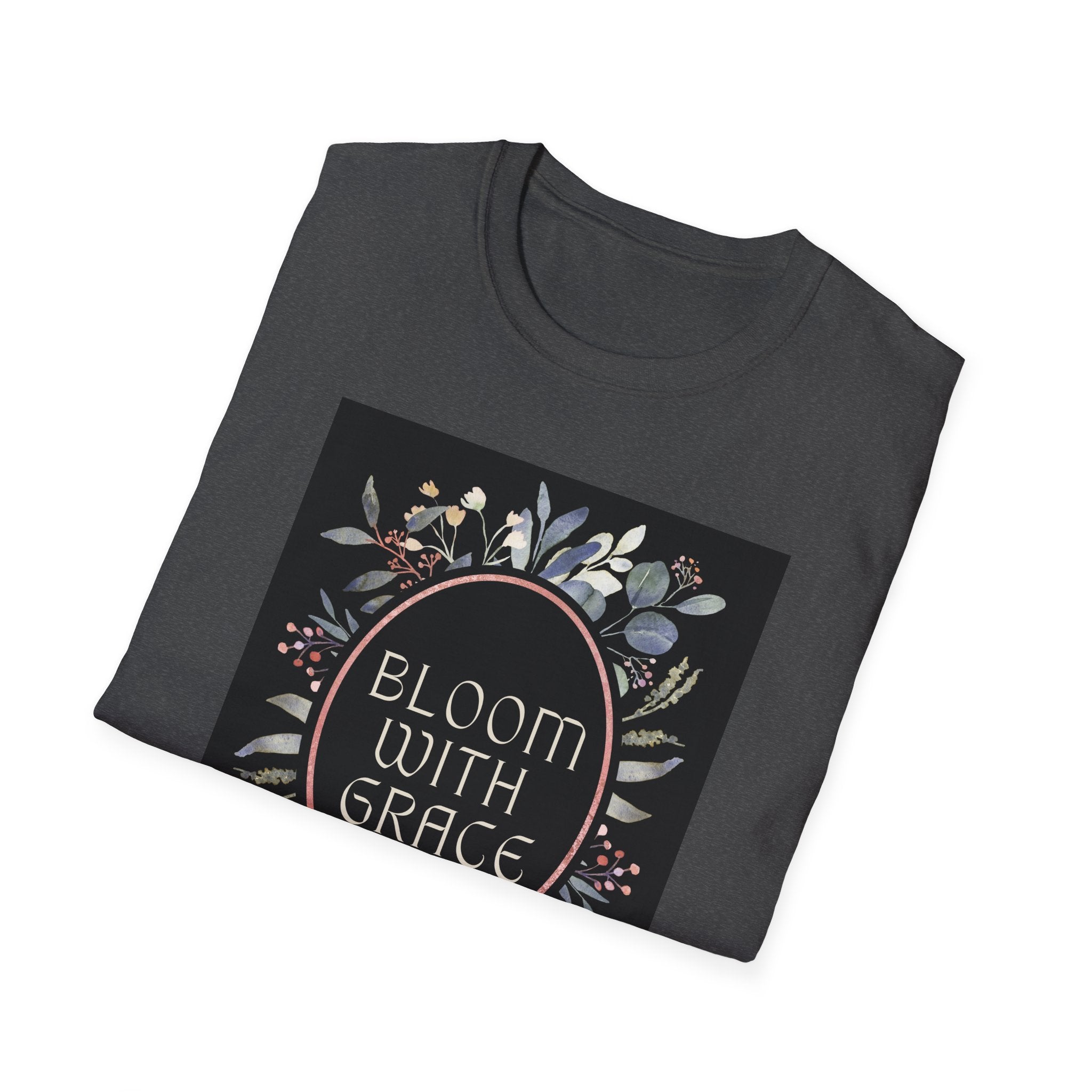 Women's Relaxed Tee - Bloom with Grace Back flowers