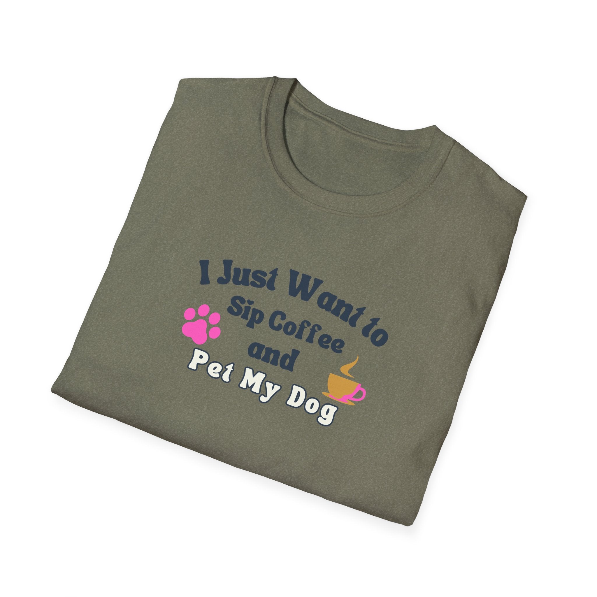 Women's Soft Relaxed Tee - Coffee and Dogs