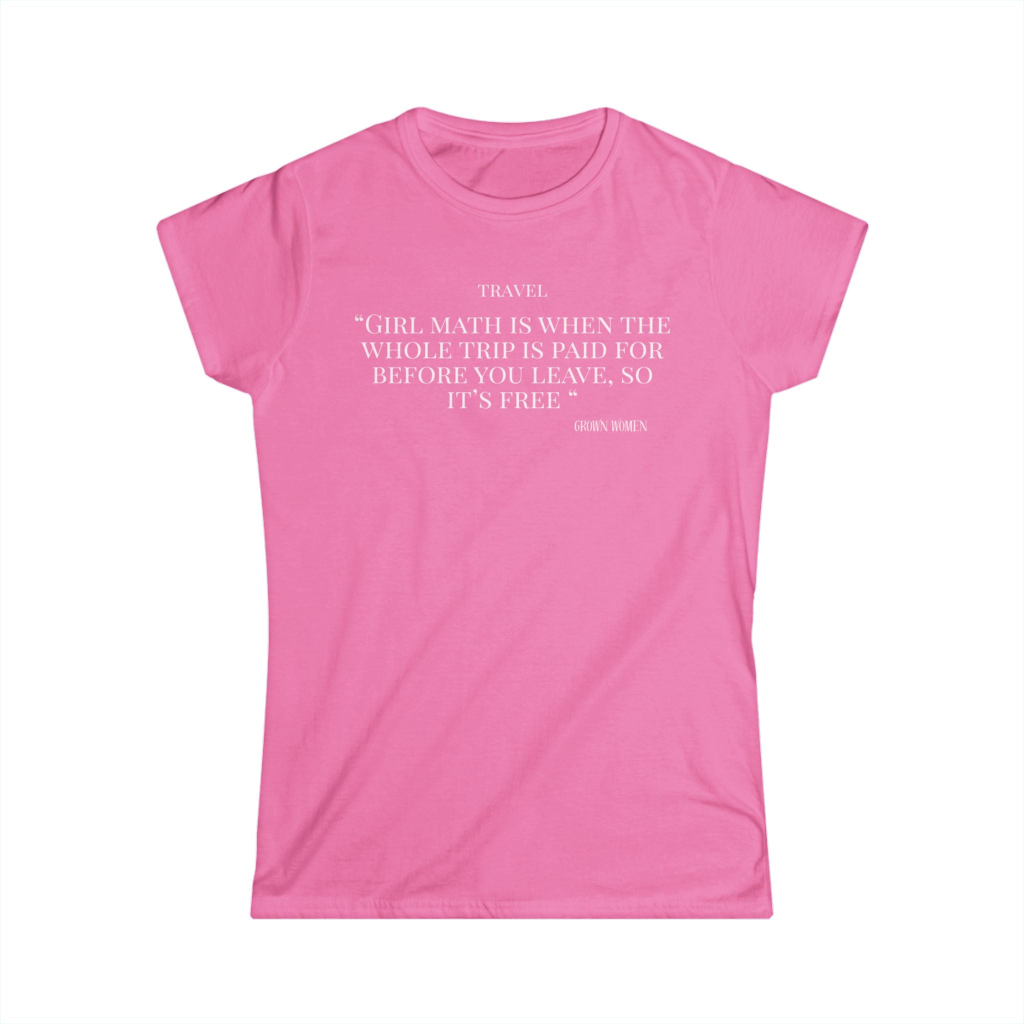 Women's Softstyle Fitted T Shirt - Travel Math
