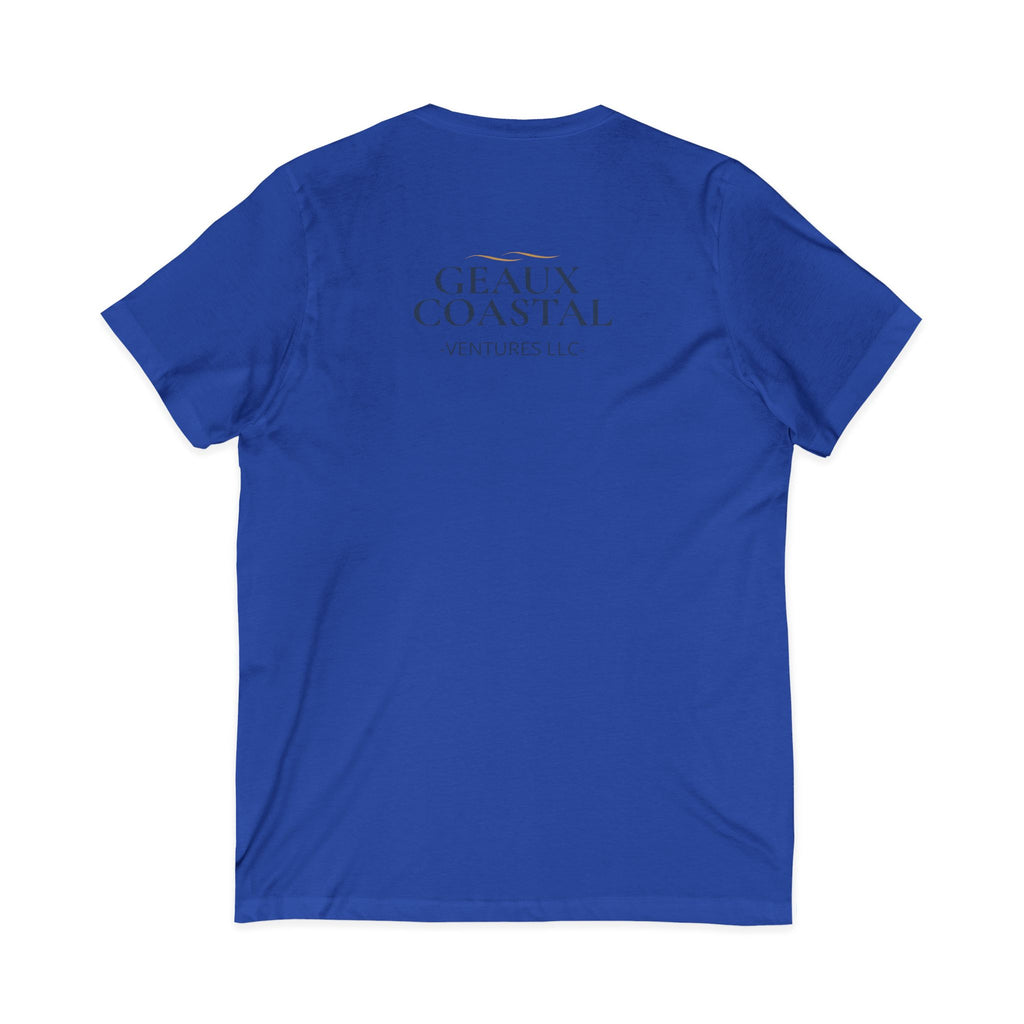 Ladies Jersey Short Sleeve V-Neck Tee- SOFT - Fitted - What is wine is addicted to me