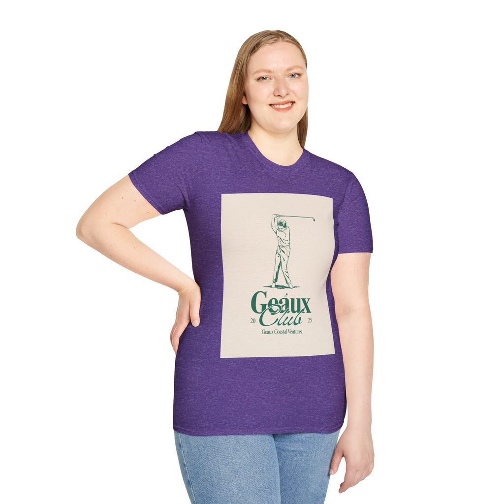 Soft Tee - Men & Women "Geaux" "Golf" Beige