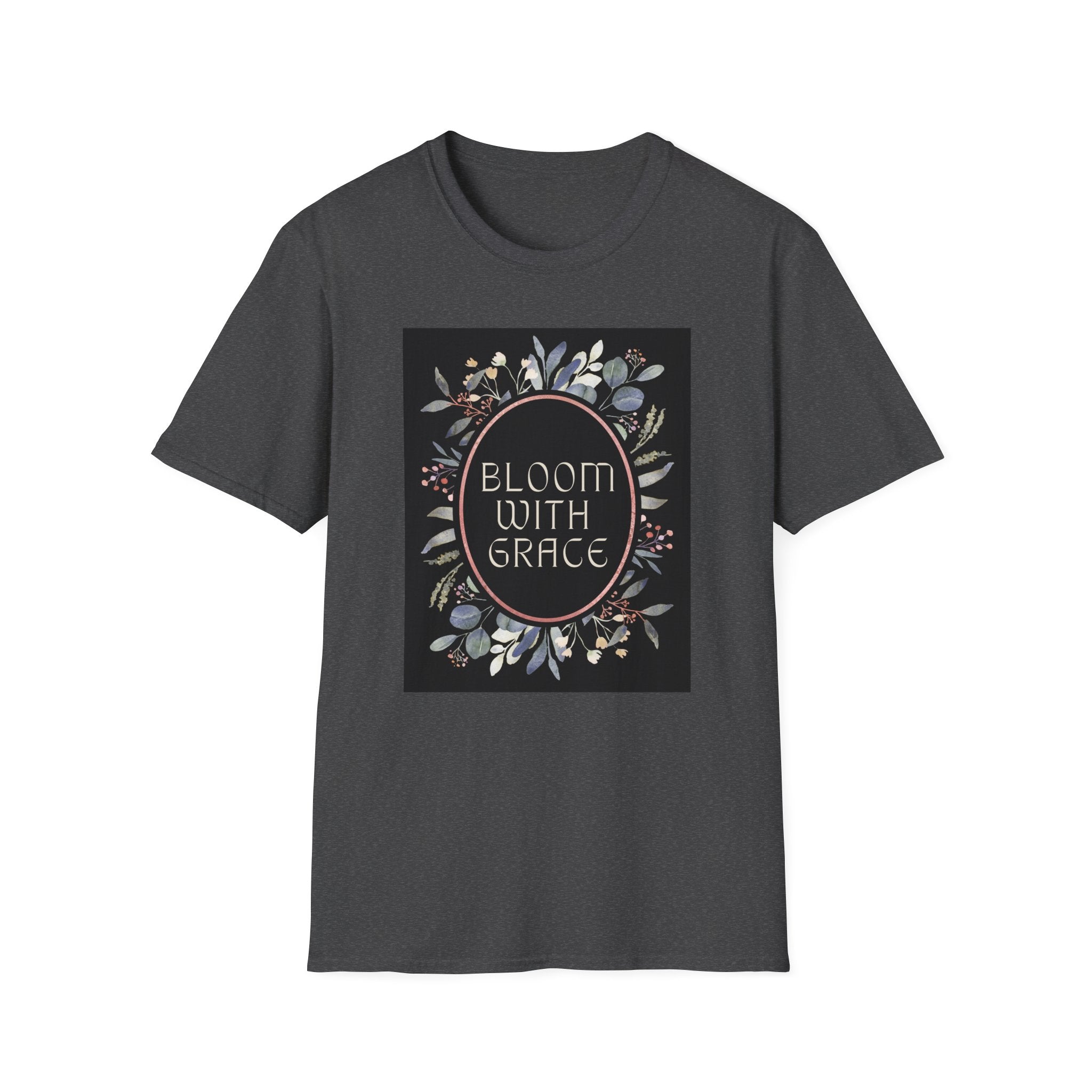 Women's Relaxed Tee - Bloom with Grace Back flowers