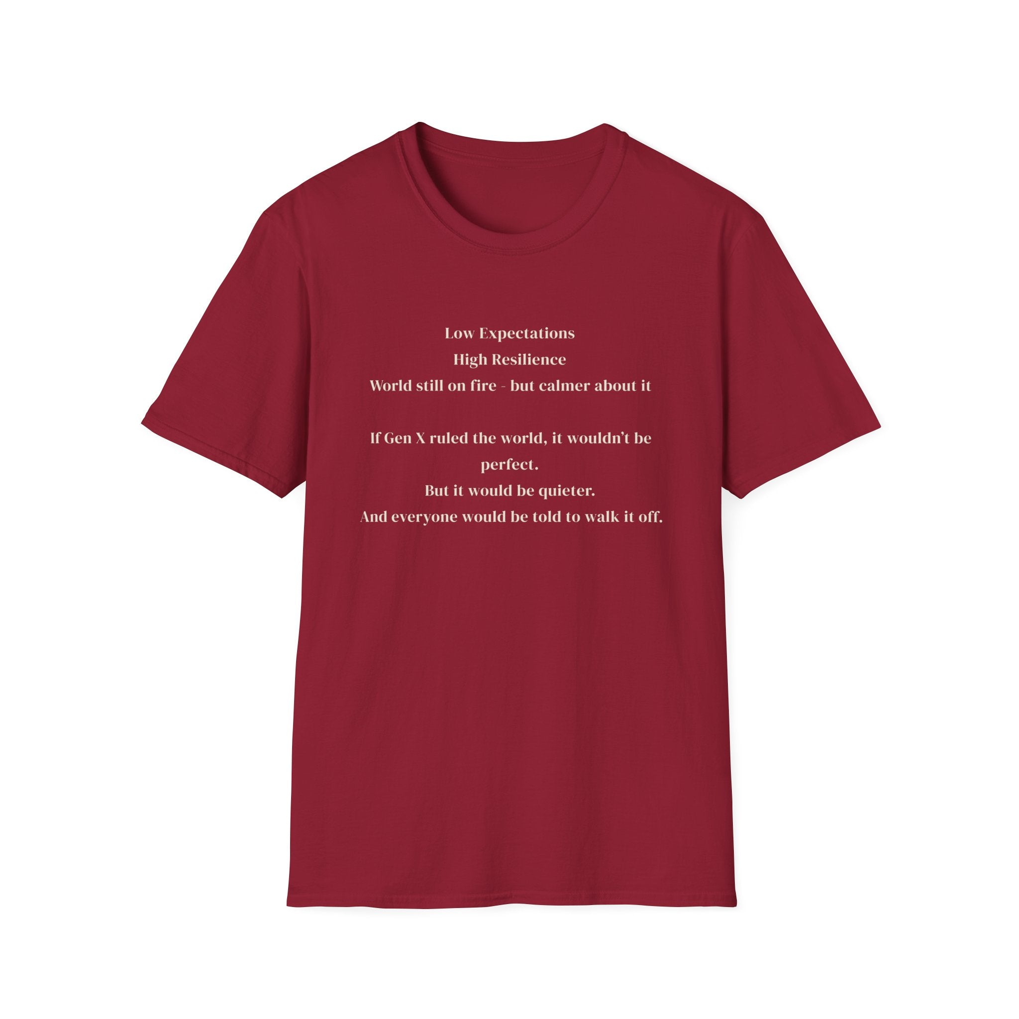 Men's soft tee - Low Expectations  Gen x