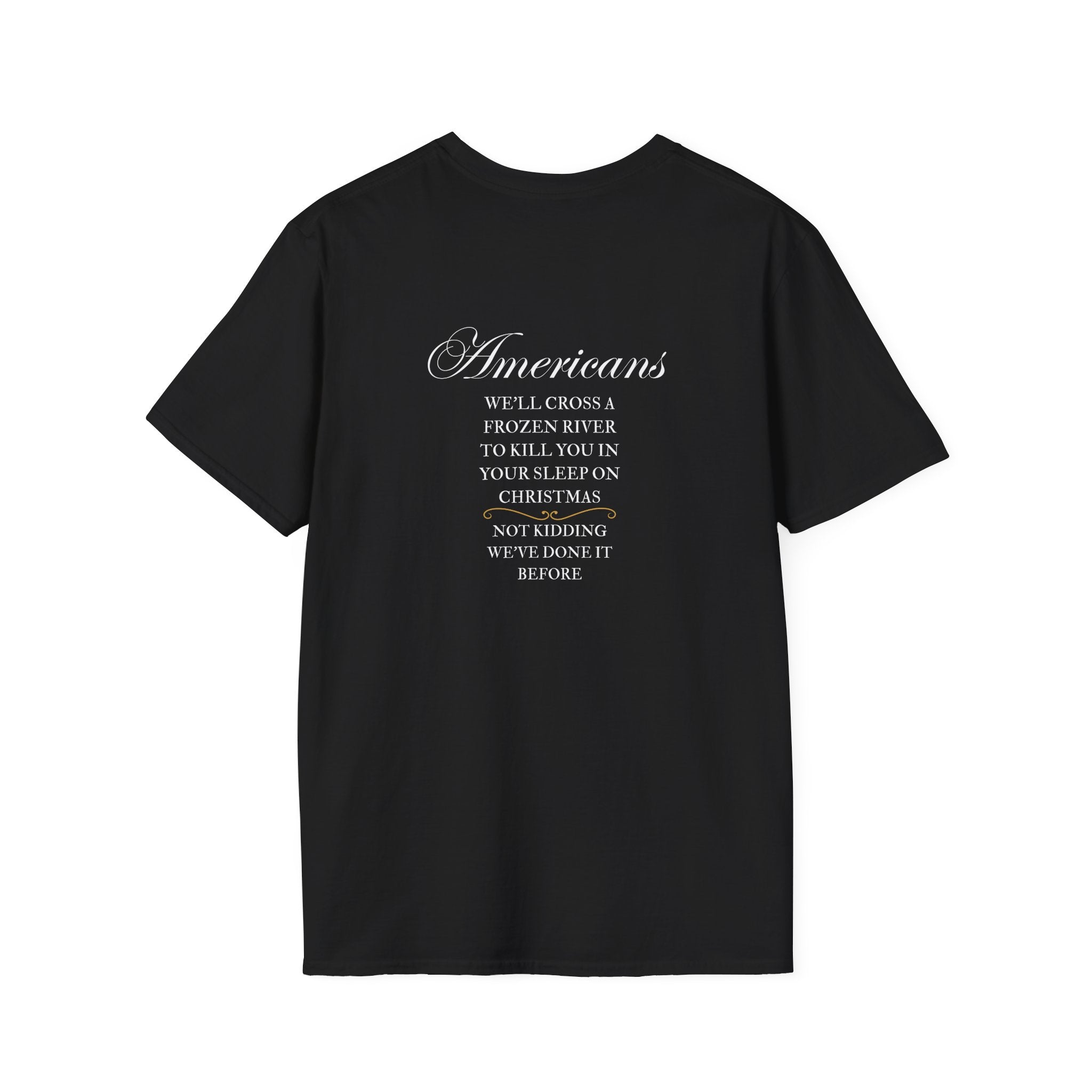 Men and Women - Soft Relaxed Tee - Americans crossing the river on Christmas - American revolution - funny