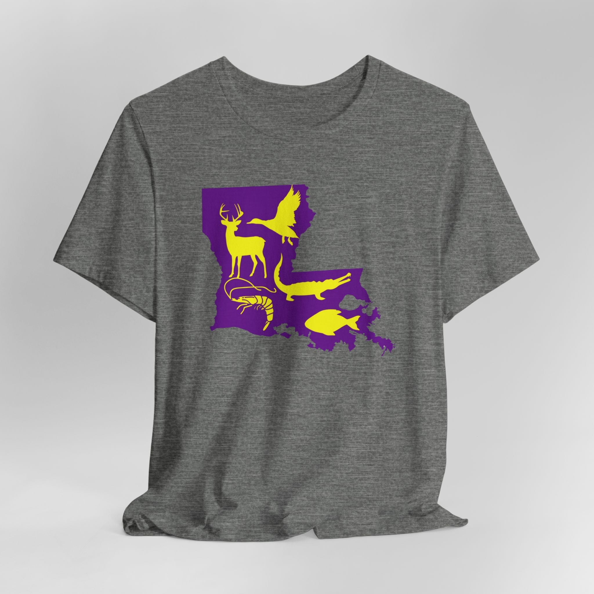 Mens Ultra Soft Jersey Short Sleeve Tee - Hunting Louisiana