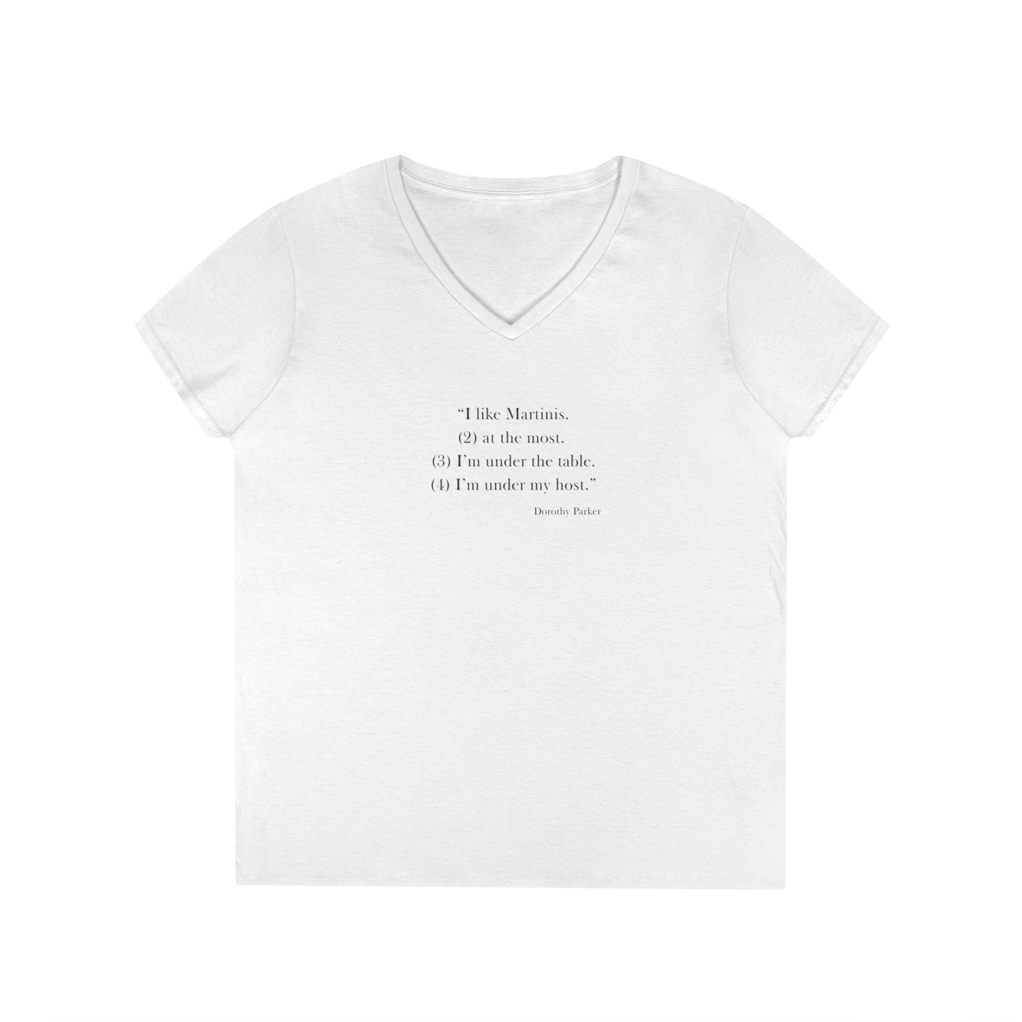 Ladies' V-Neck T-Shirt - Fitted - Martinis