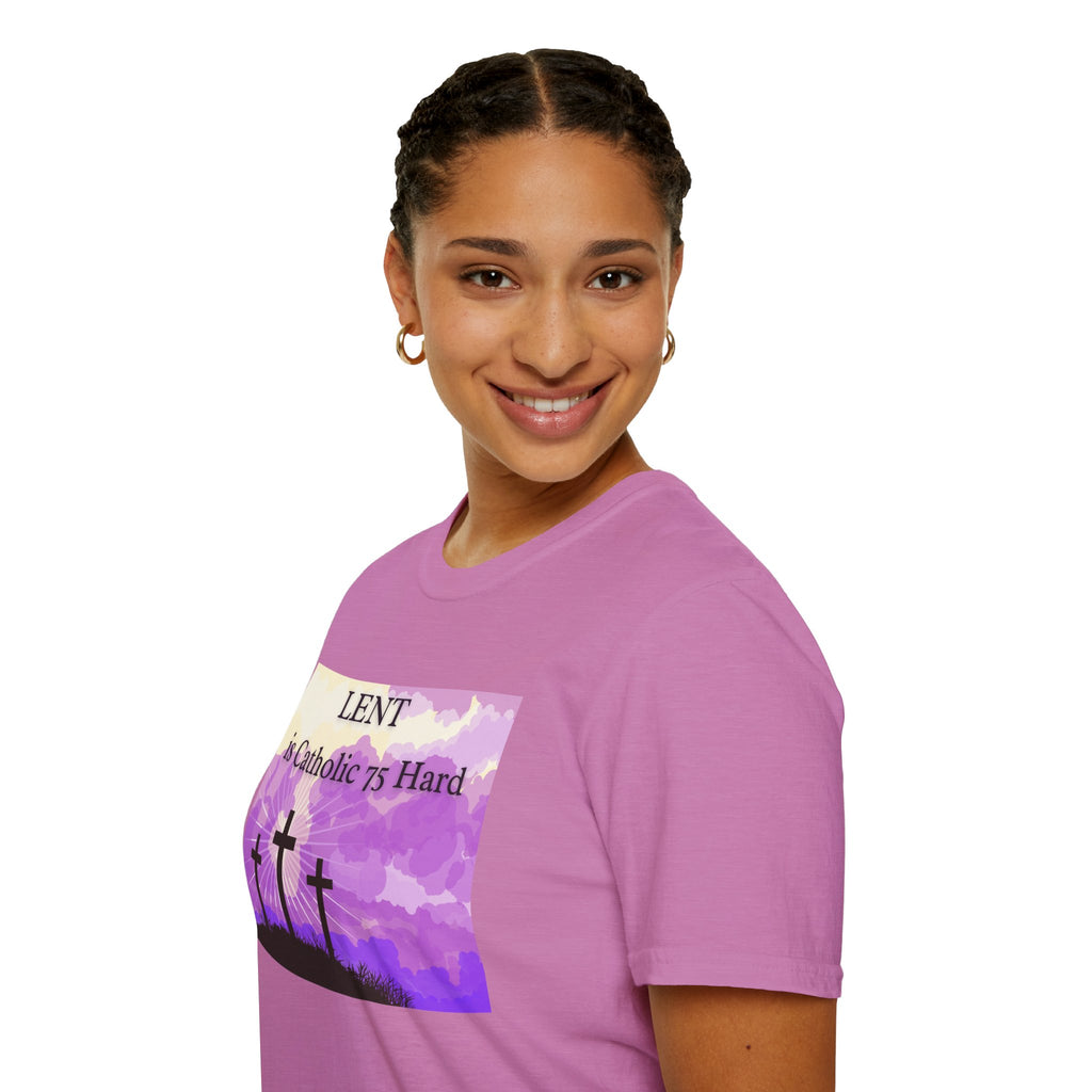 Relaxed Soft Tee Men & Women - Colorful Lent is Catholic 75 Hard