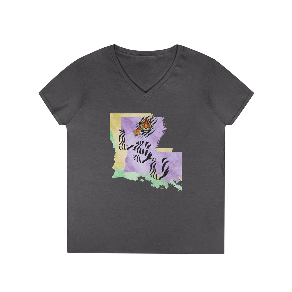 Ladies' V-Neck T-Shirt - Fitted   LSU Tigers