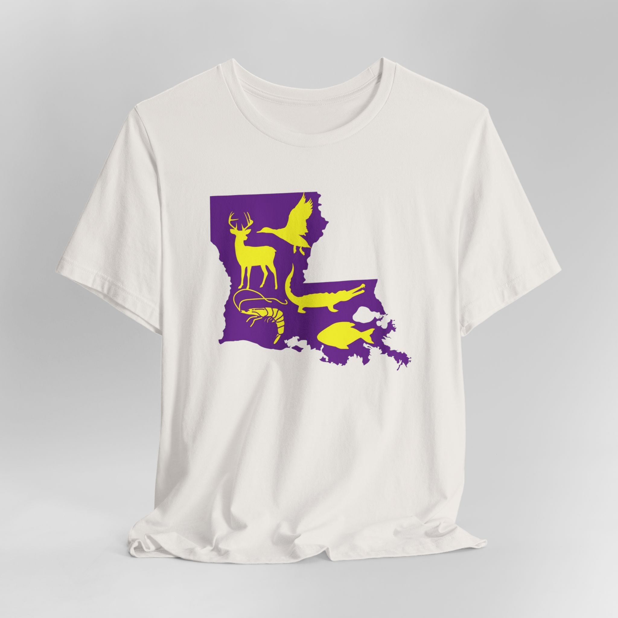 Mens Ultra Soft Jersey Short Sleeve Tee - Hunting Louisiana