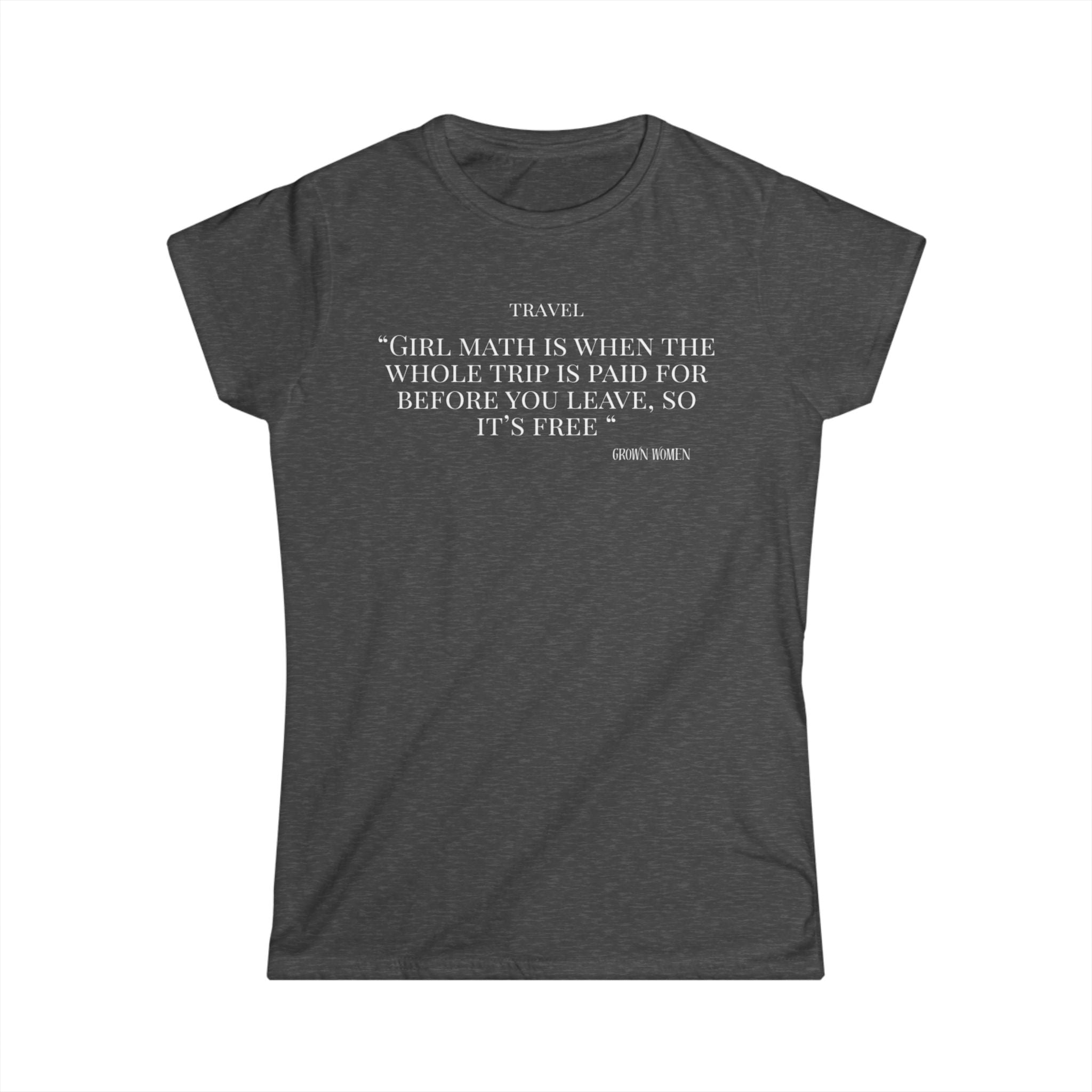 Women's Softstyle Fitted T Shirt - Travel Math
