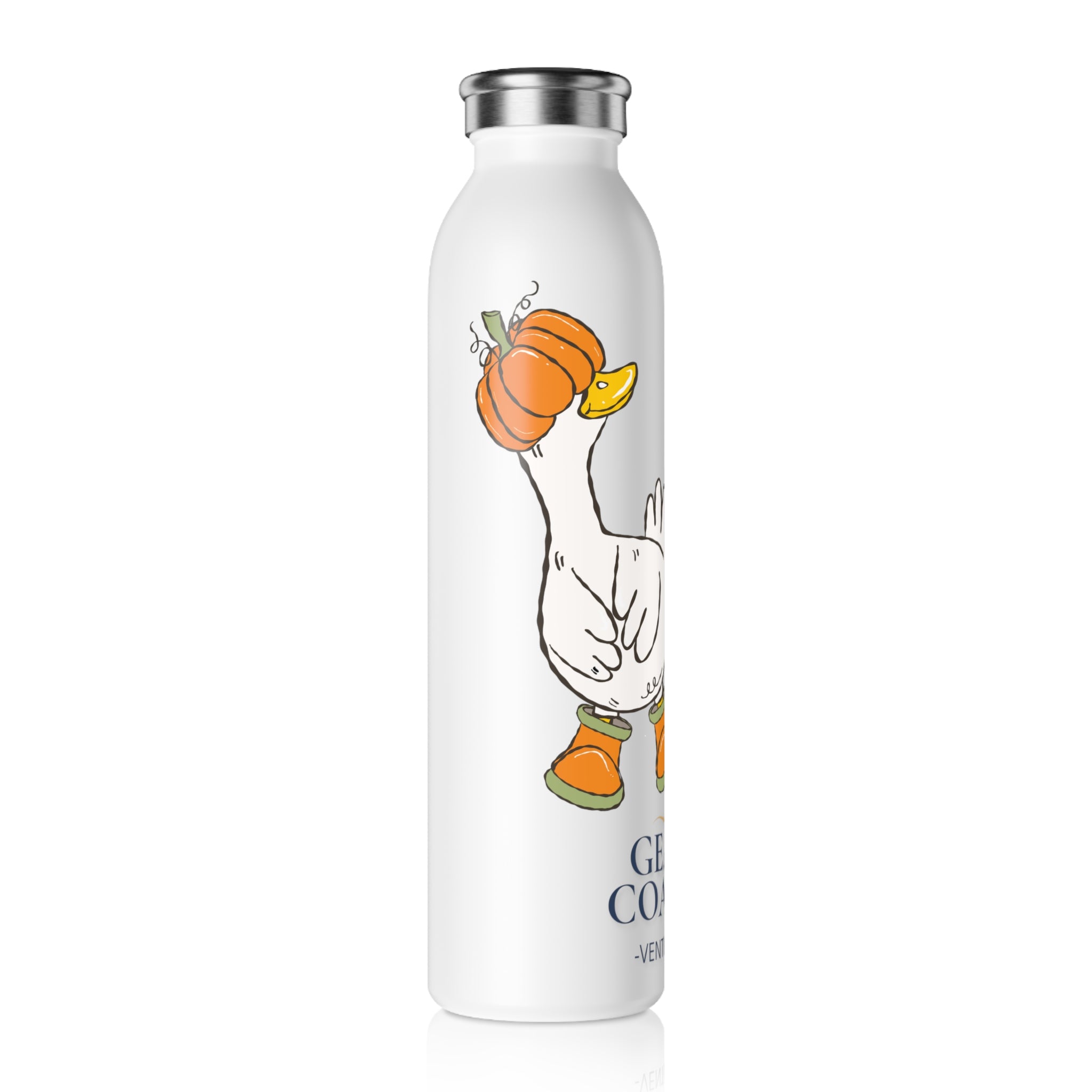Slim Water Bottle - Ducks - Fall - Cute