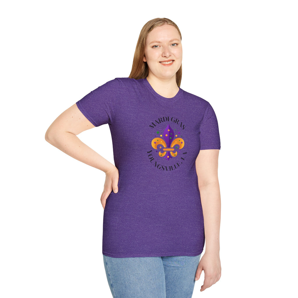 Relaxed Soft Tee for Men and Women Mardi Grad Youngsville La