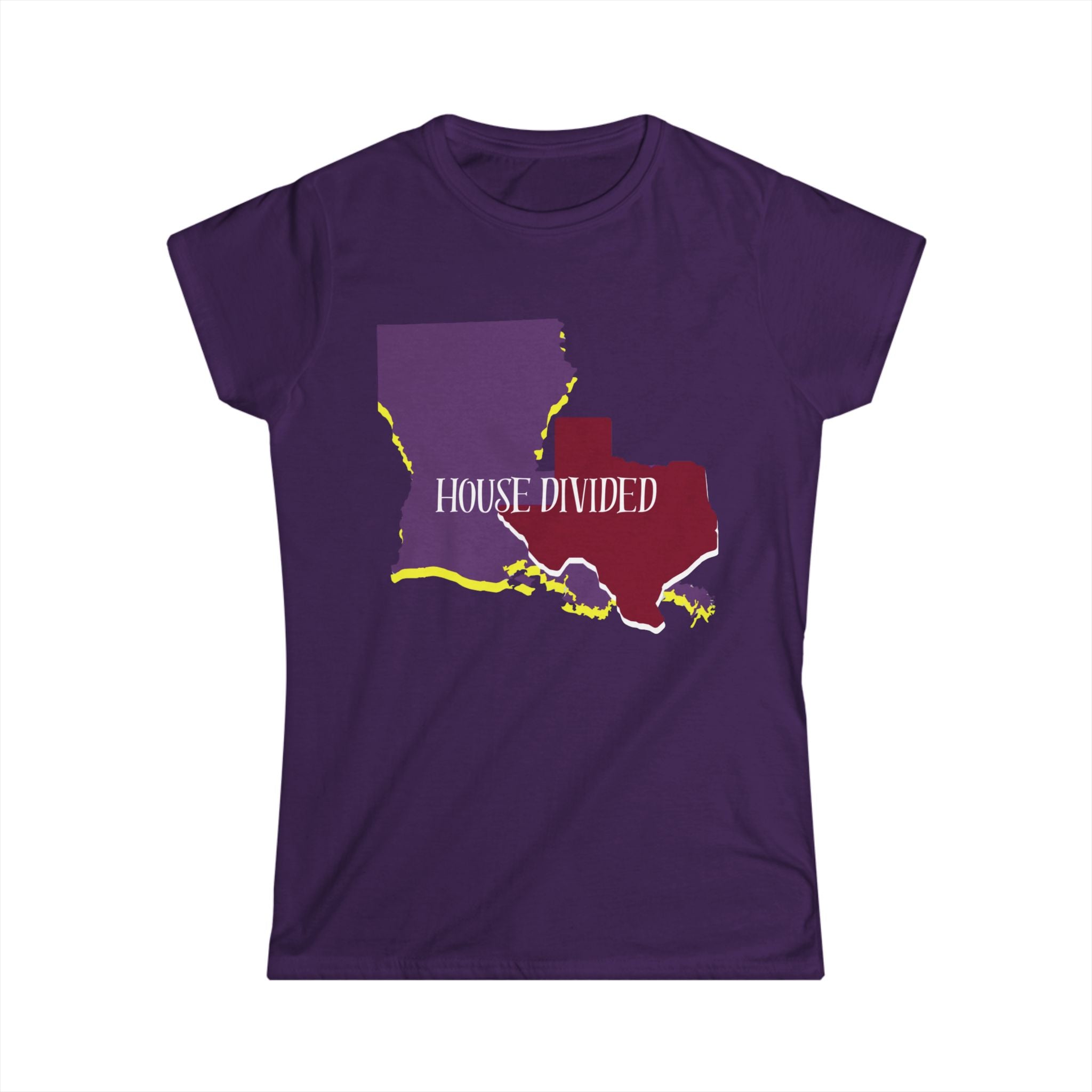 Soft Fitted Tee  Women's - "House Divided" "LSU" "Aggies"