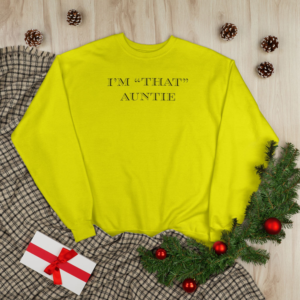 Women's Relaxed Midweight Sweatshirt - I'm that Auntie