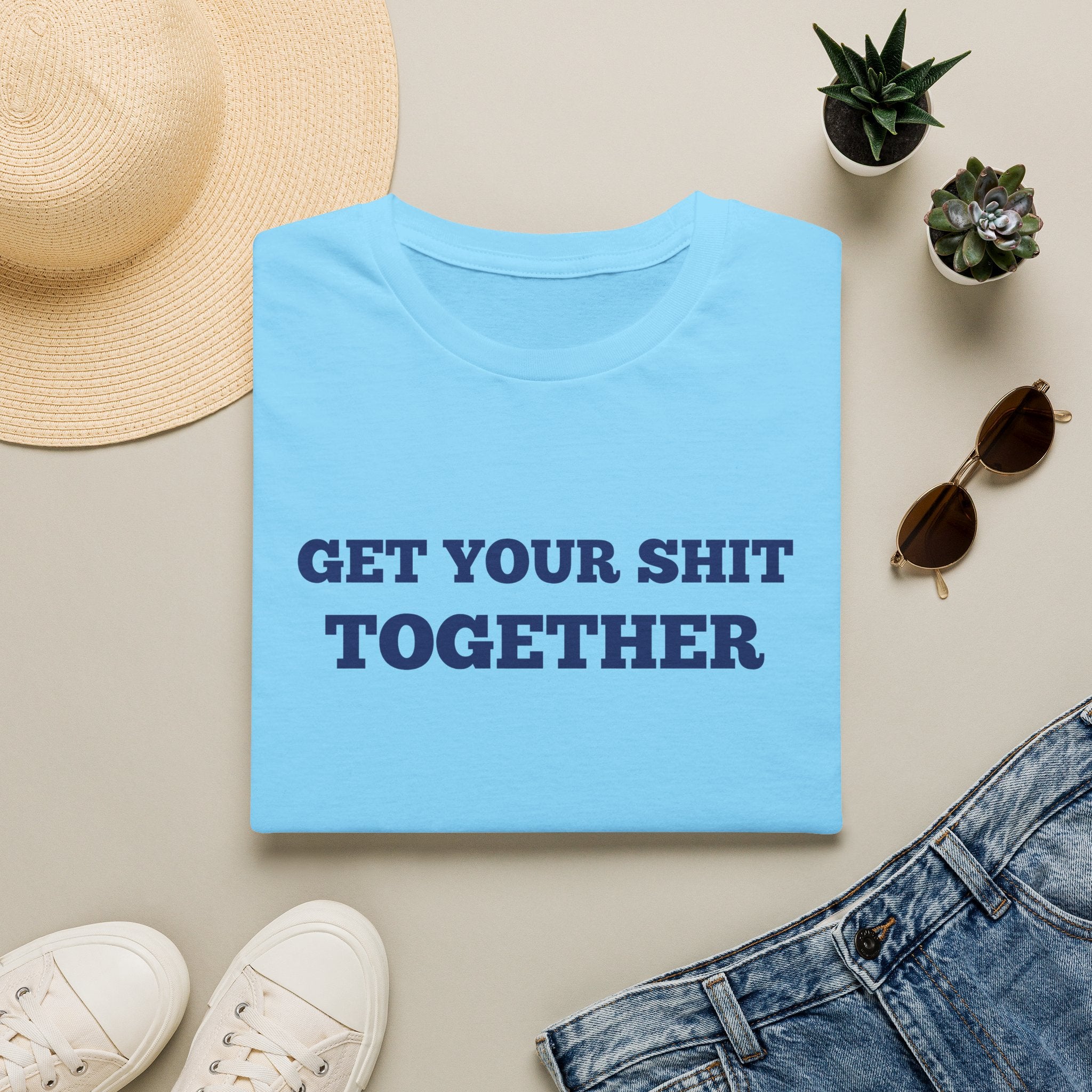 Men and Women  Softstyle T-Shirt Regular Soft Tee - Get your shit together
