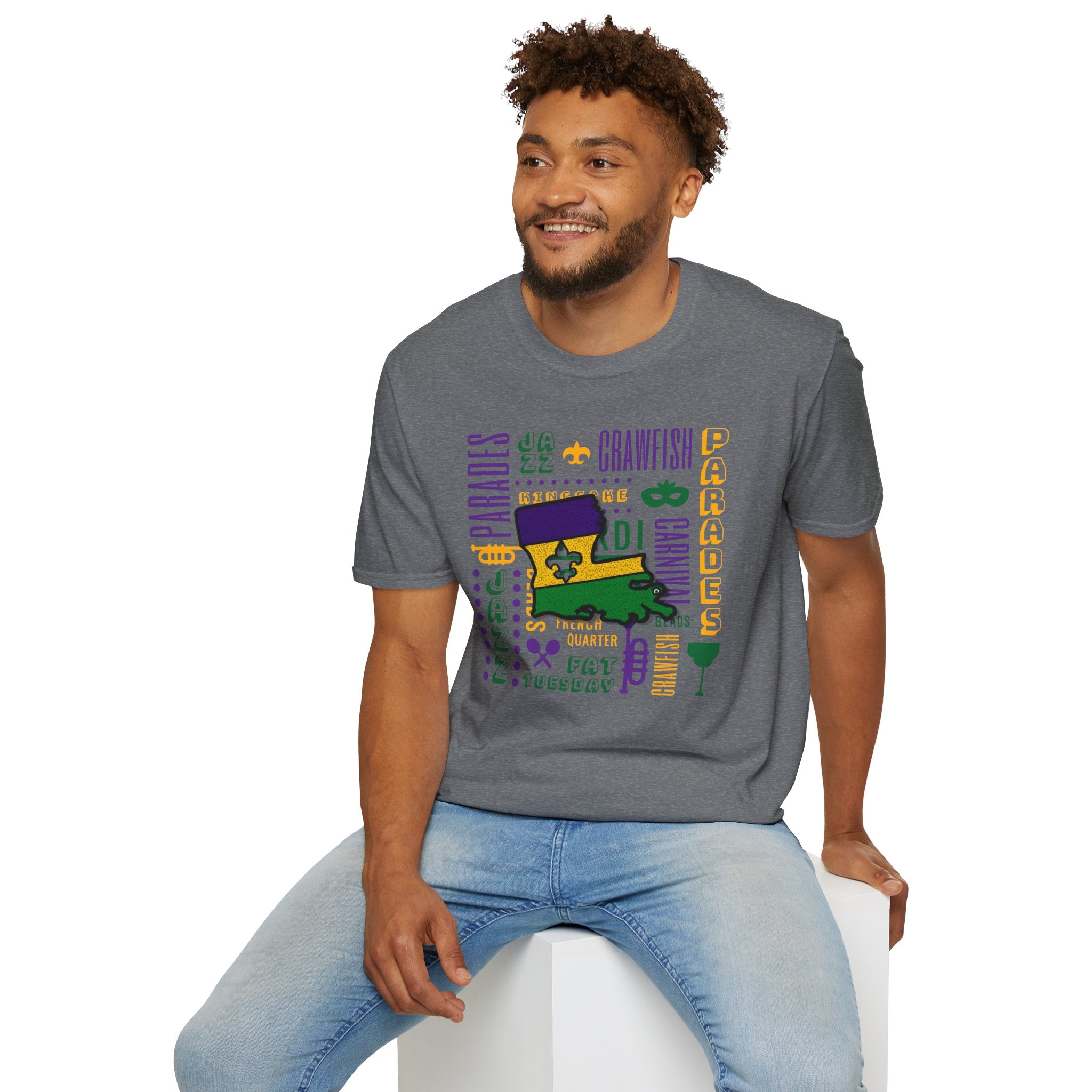 Relaxed Soft T Shirt - Men and Women - louisiana