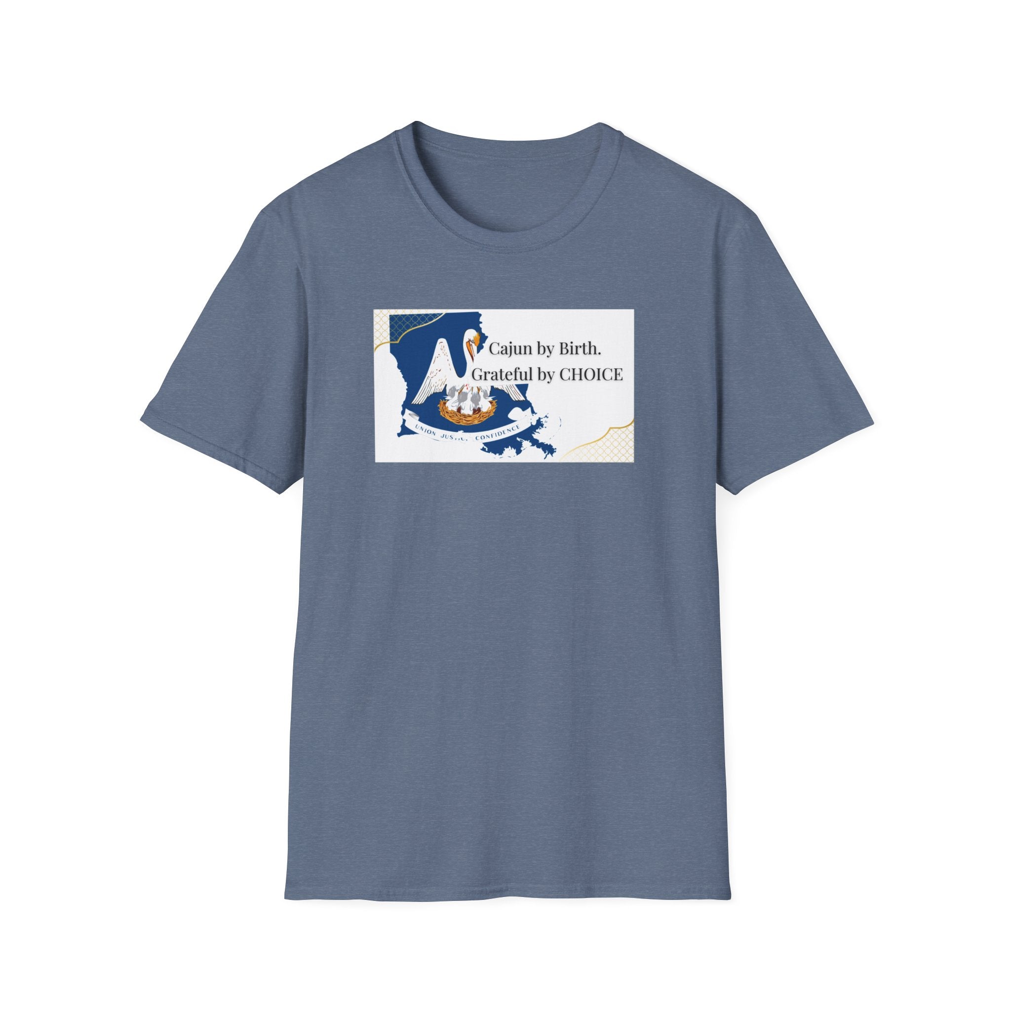 Soft Relaxed Tee Men and Women - Cajun By Birth Grateful by Choice