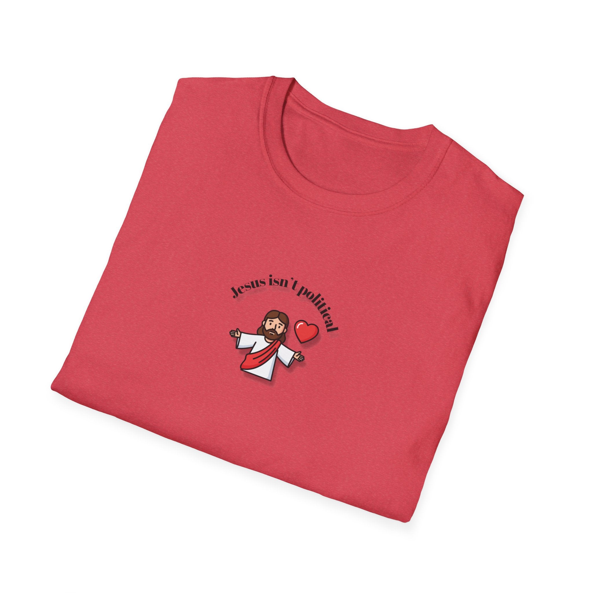 Relaxed Men & Women Soft Tee - Jesus isn't political