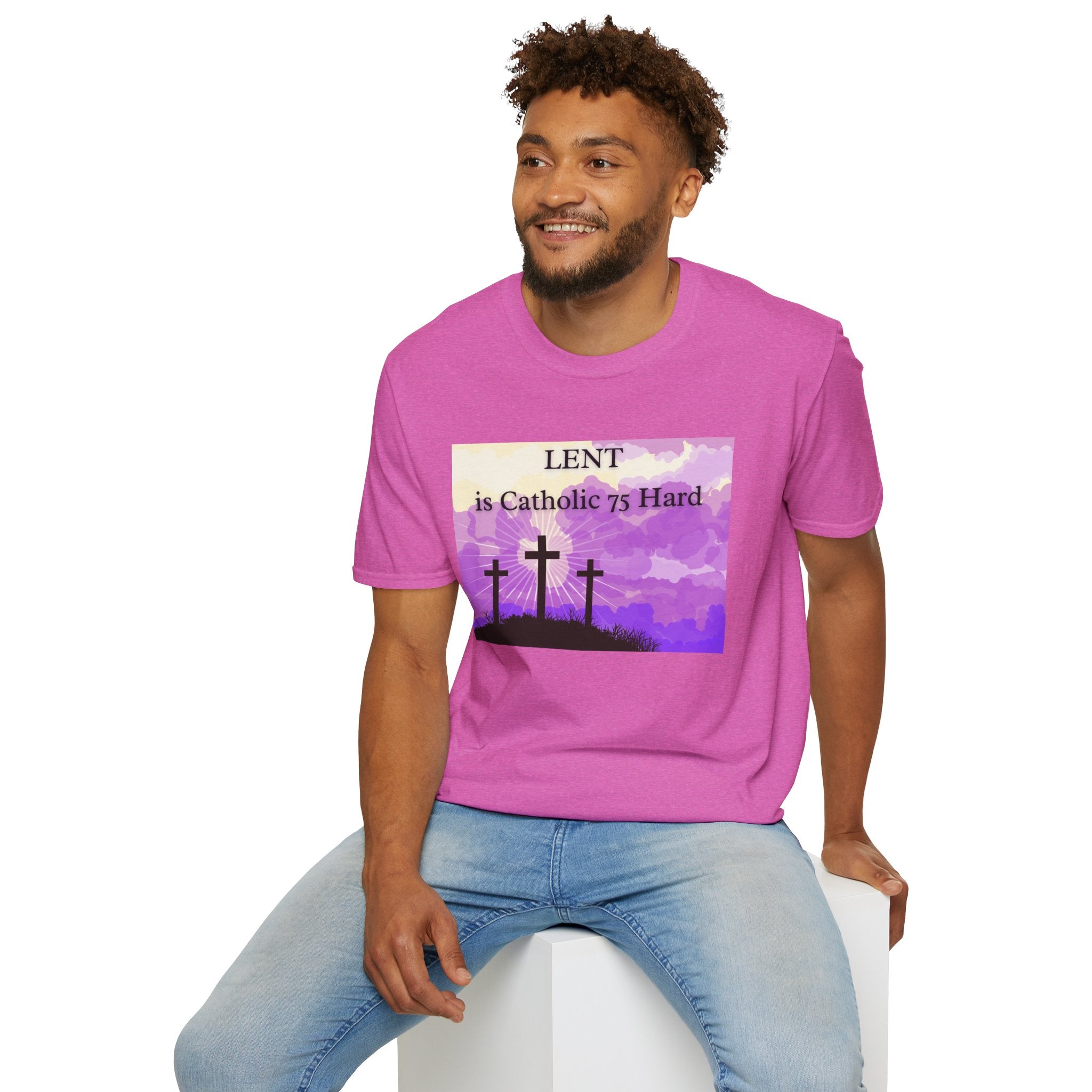 Relaxed Soft Tee Men & Women - Colorful Lent is Catholic 75 Hard