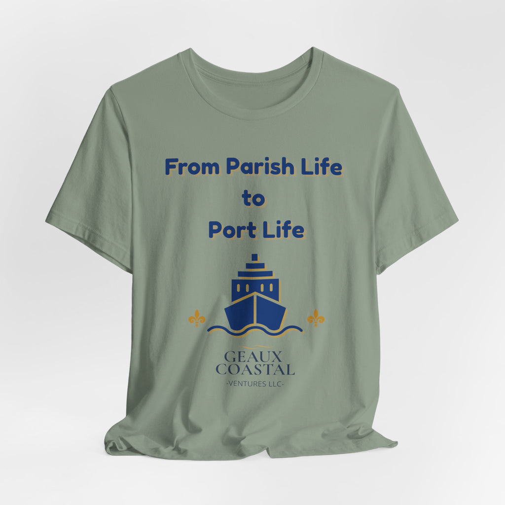Men or Women Relaxed T Shirt - Parish and Port Cruise T Shirt