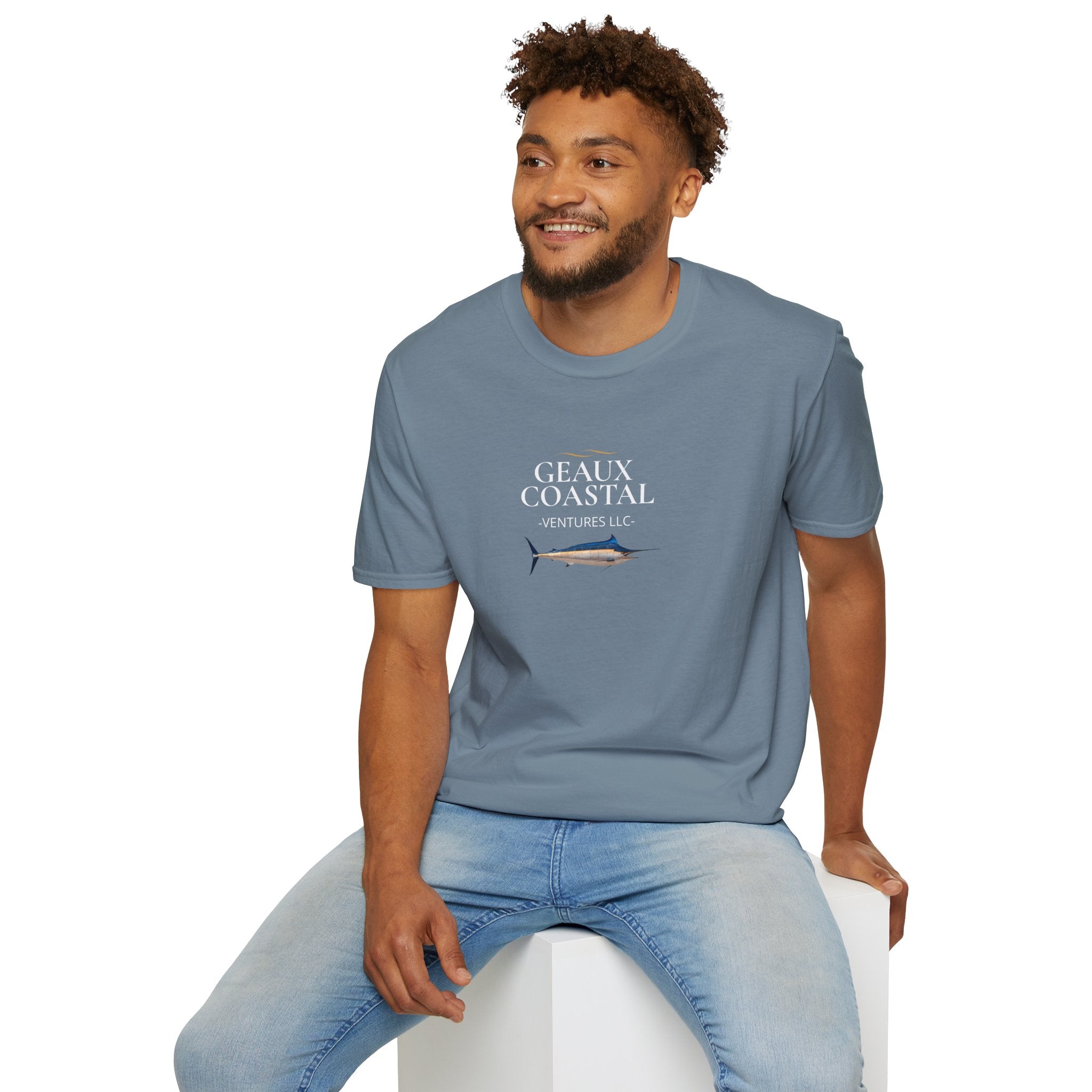 Soft Relaxed Mens Geaux Coastal Marlin Tee