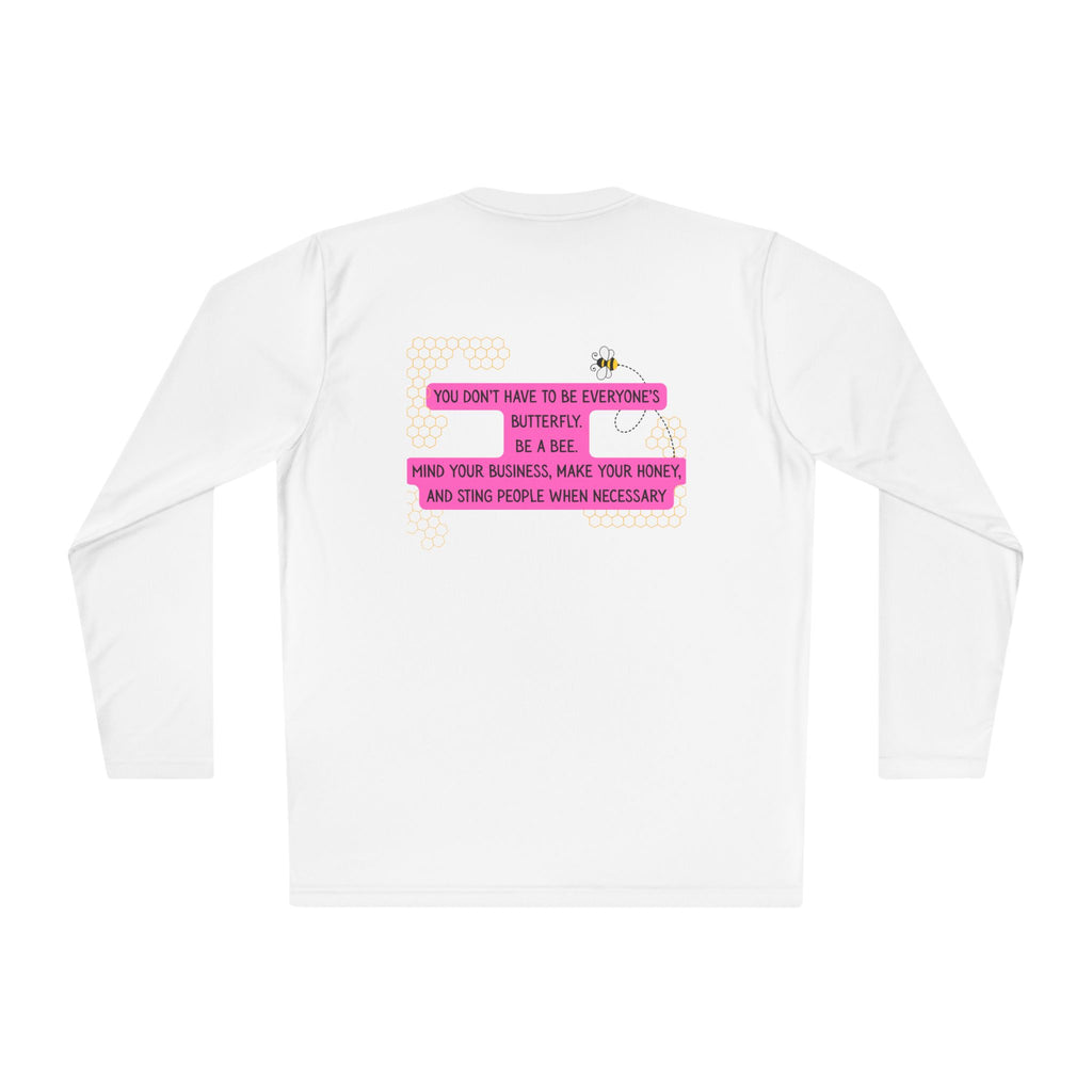 Womans Lightweight Long Sleeve Tee - Athletic Fit - Be a Bee - Sting - Fishing (Lightweight - Breathable)
