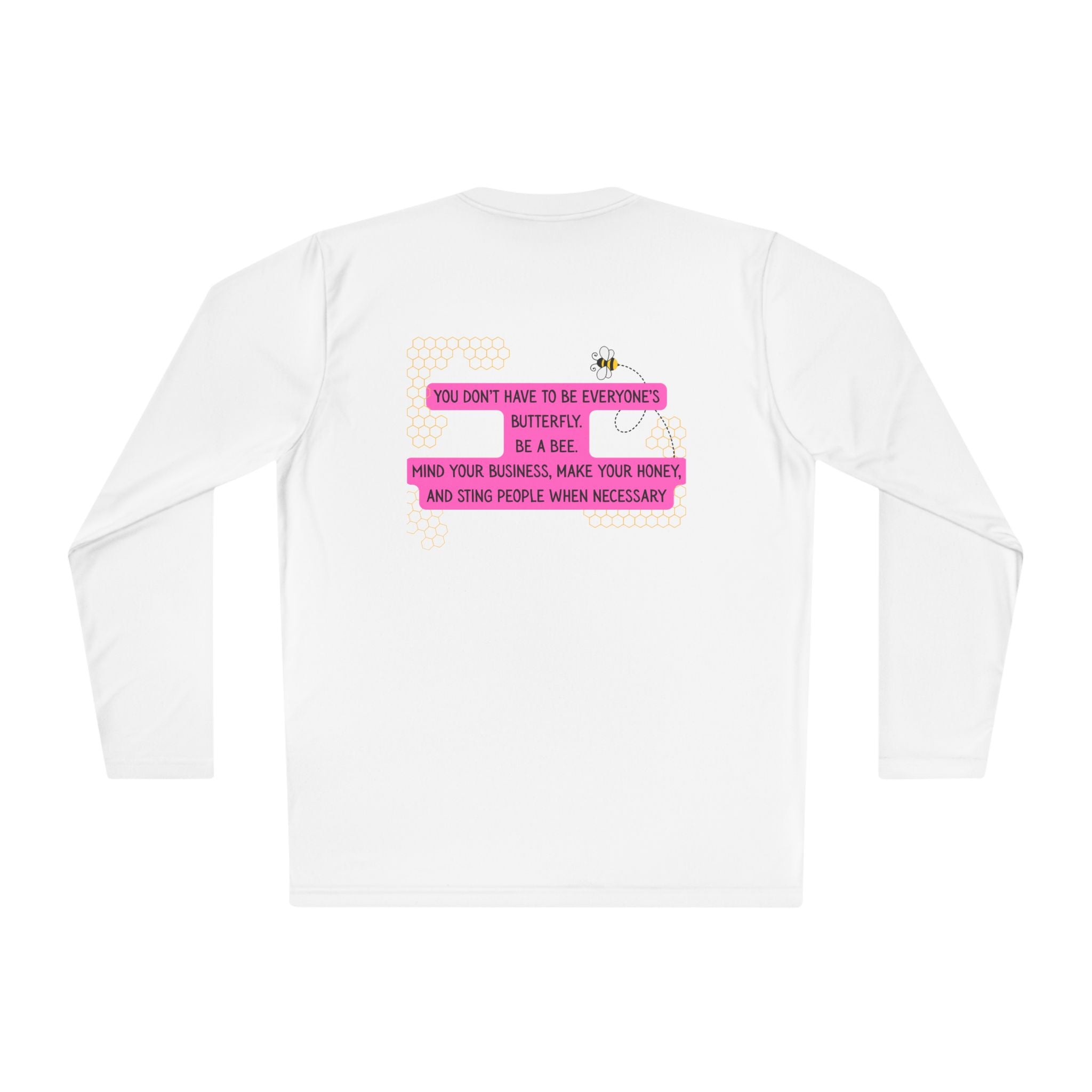 Womans Lightweight Long Sleeve Tee - Athletic Fit - Be a Bee - Sting - Fishing (Lightweight - Breathable)