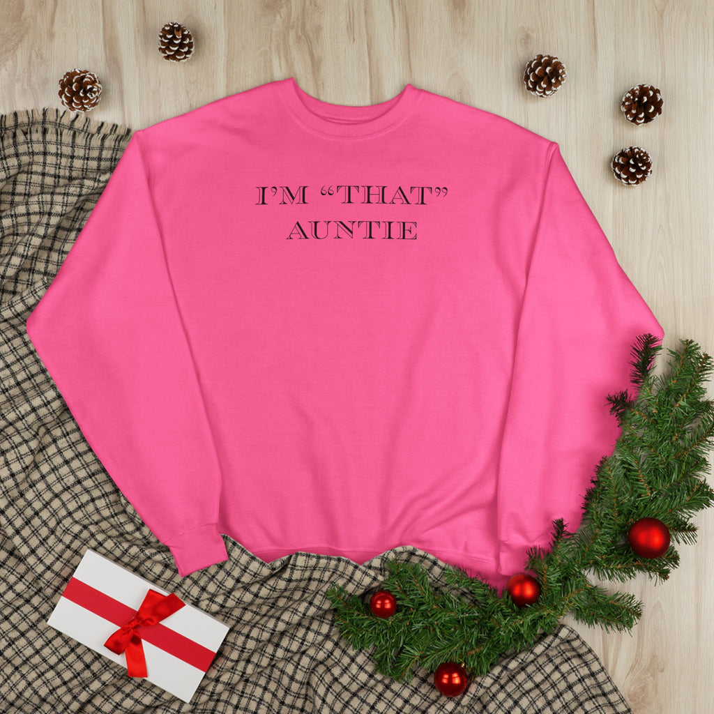 Women's Relaxed Midweight Sweatshirt - I'm that Auntie