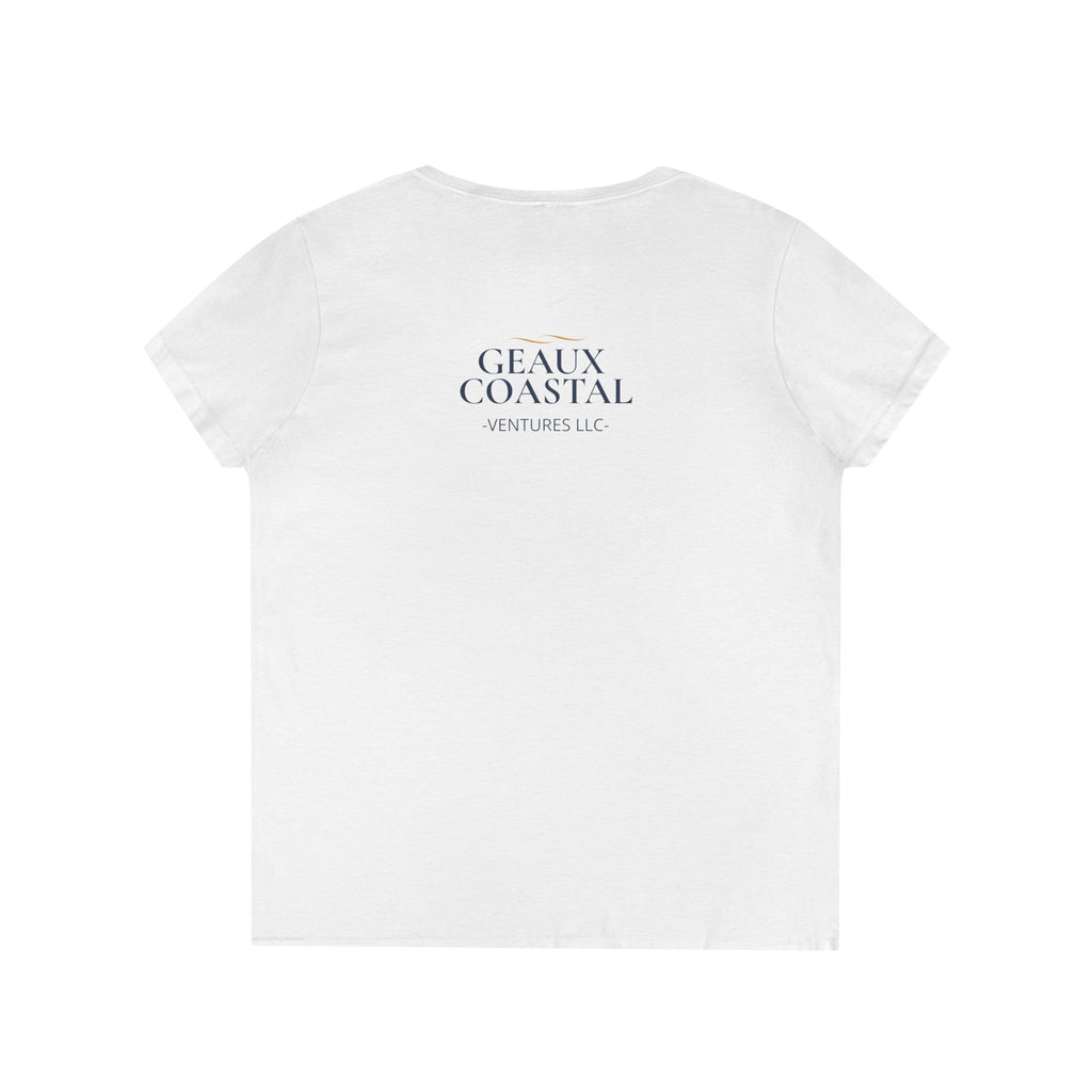 Ladies' V-Neck T-Shirt - Slim Fit - Go Cry About  IT