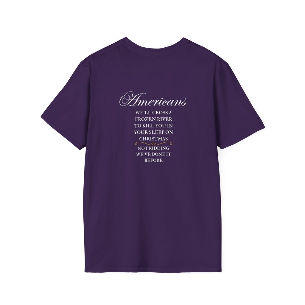 Men and Women - Soft Relaxed Tee - Americans crossing the river on Christmas - American revolution - funny