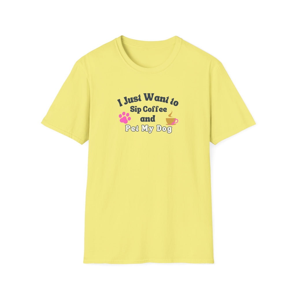 Women's Soft Relaxed Tee - Coffee and Dogs