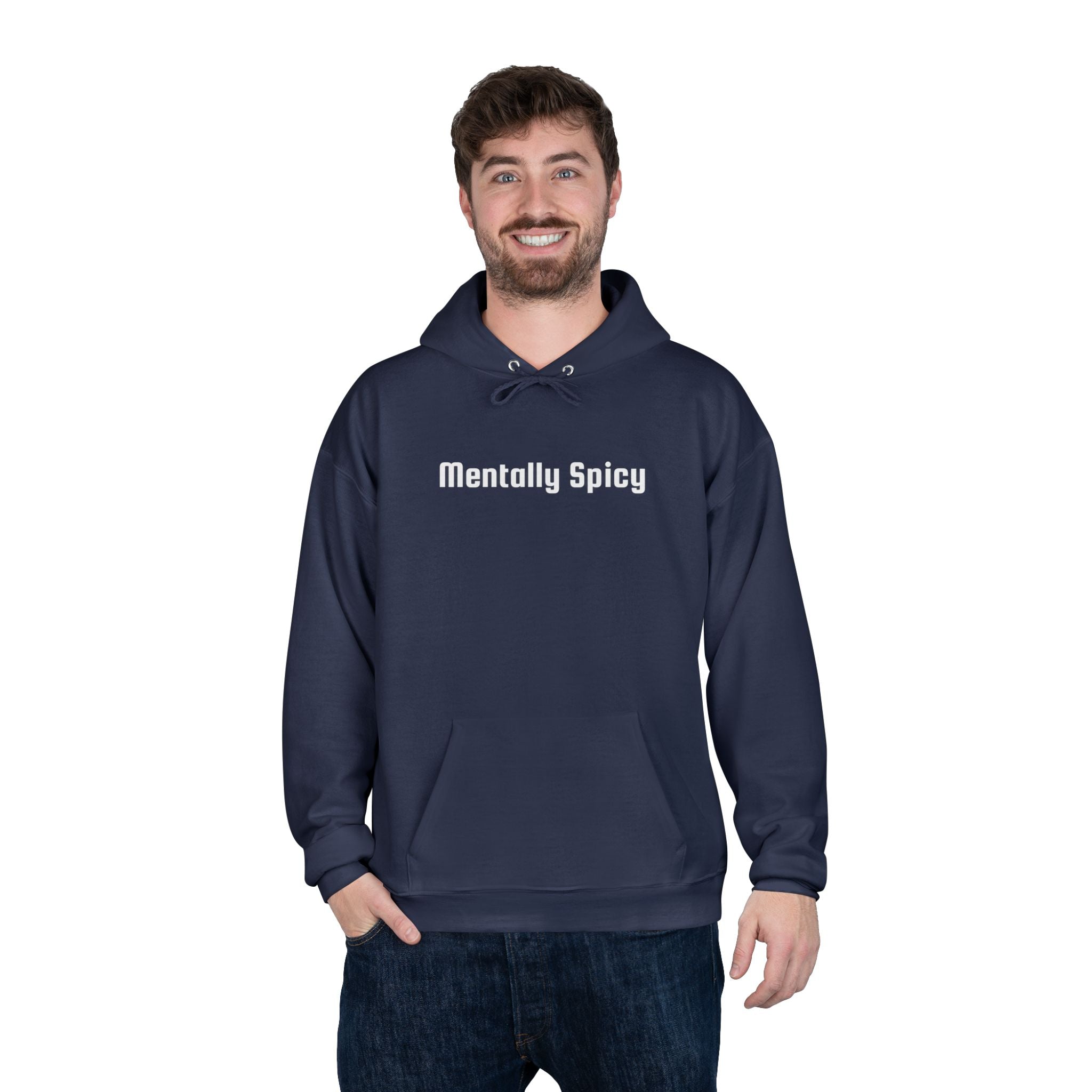 Men and Women - Relaxed - Pullover Hoodie Sweatshirt - Mentally Spicy Dark Colors