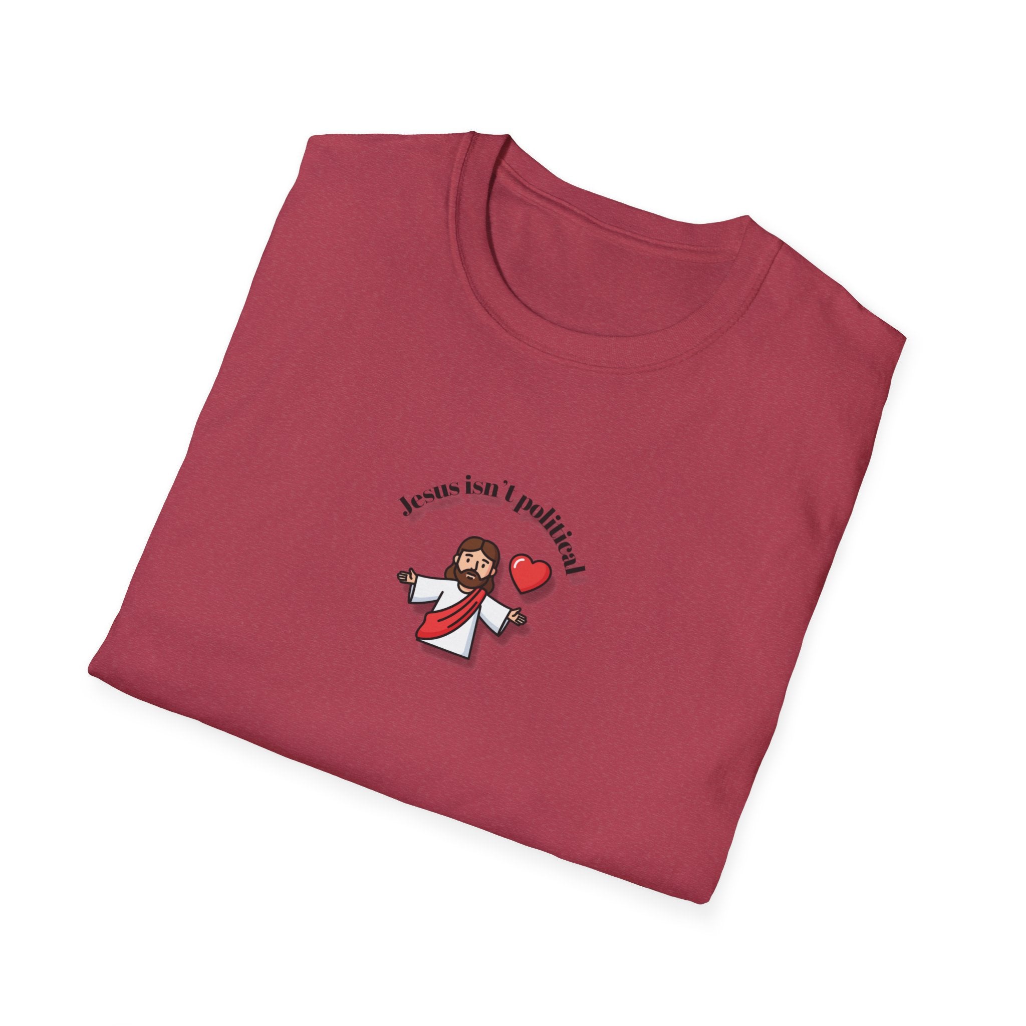 Relaxed Men & Women Soft Tee - Jesus isn't political