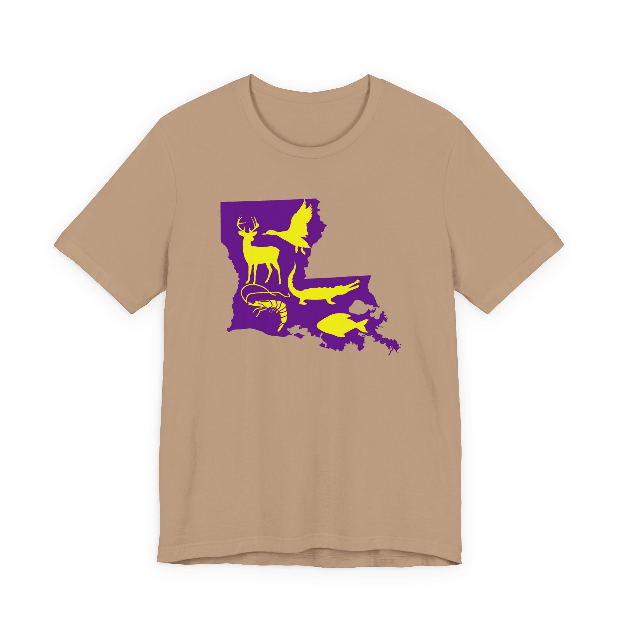 Mens Ultra Soft Jersey Short Sleeve Tee - Hunting Louisiana