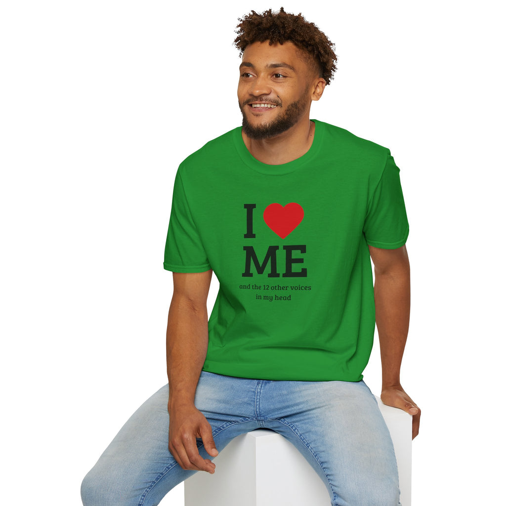 Soft Flexible Tee - Men and Women - I love me and the 12 other voices