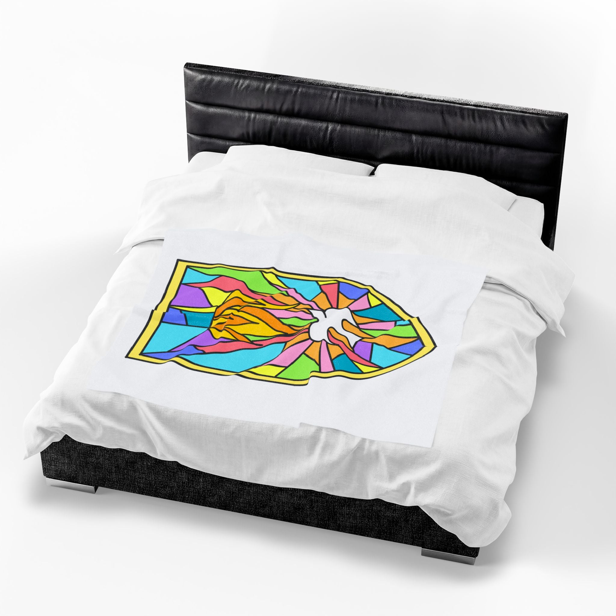 Velveteen Plush Blanket - Stained Glass Window Soft Blanket
