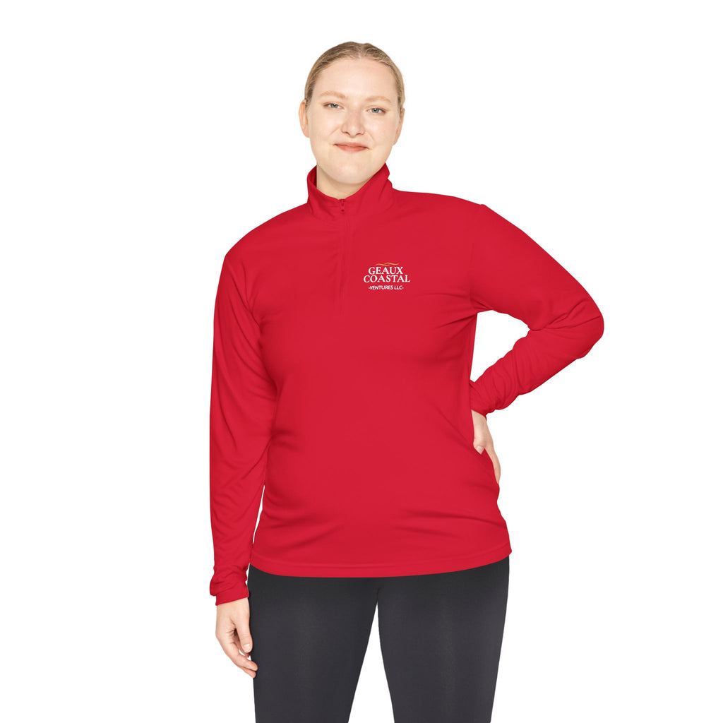 Fishing Quarter-Zip Pullover (Men & Women) -"Geaux Coastal" - Lightweight
