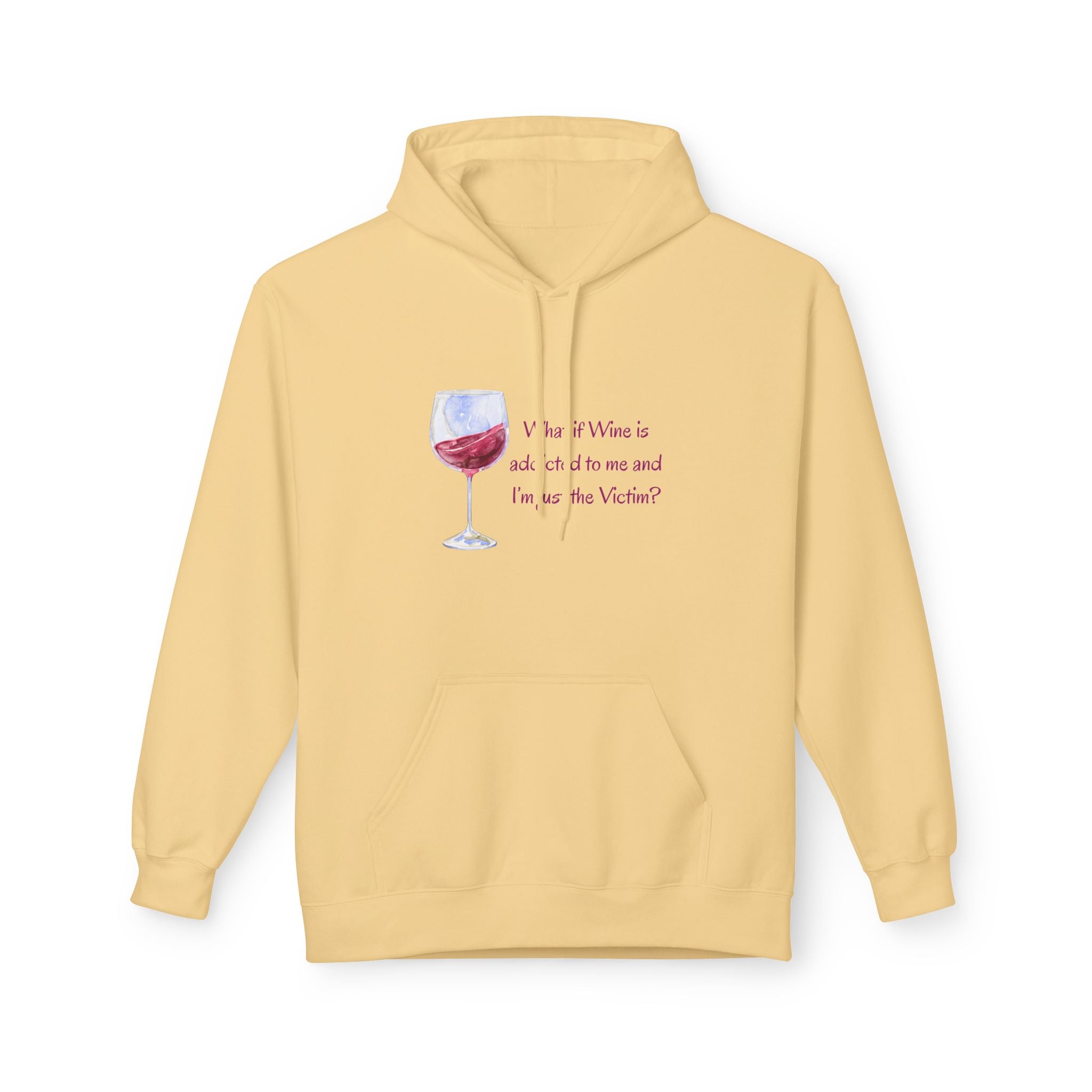 Woman Midweight Softstyle Fleece Hoodie - Wine addicted to me