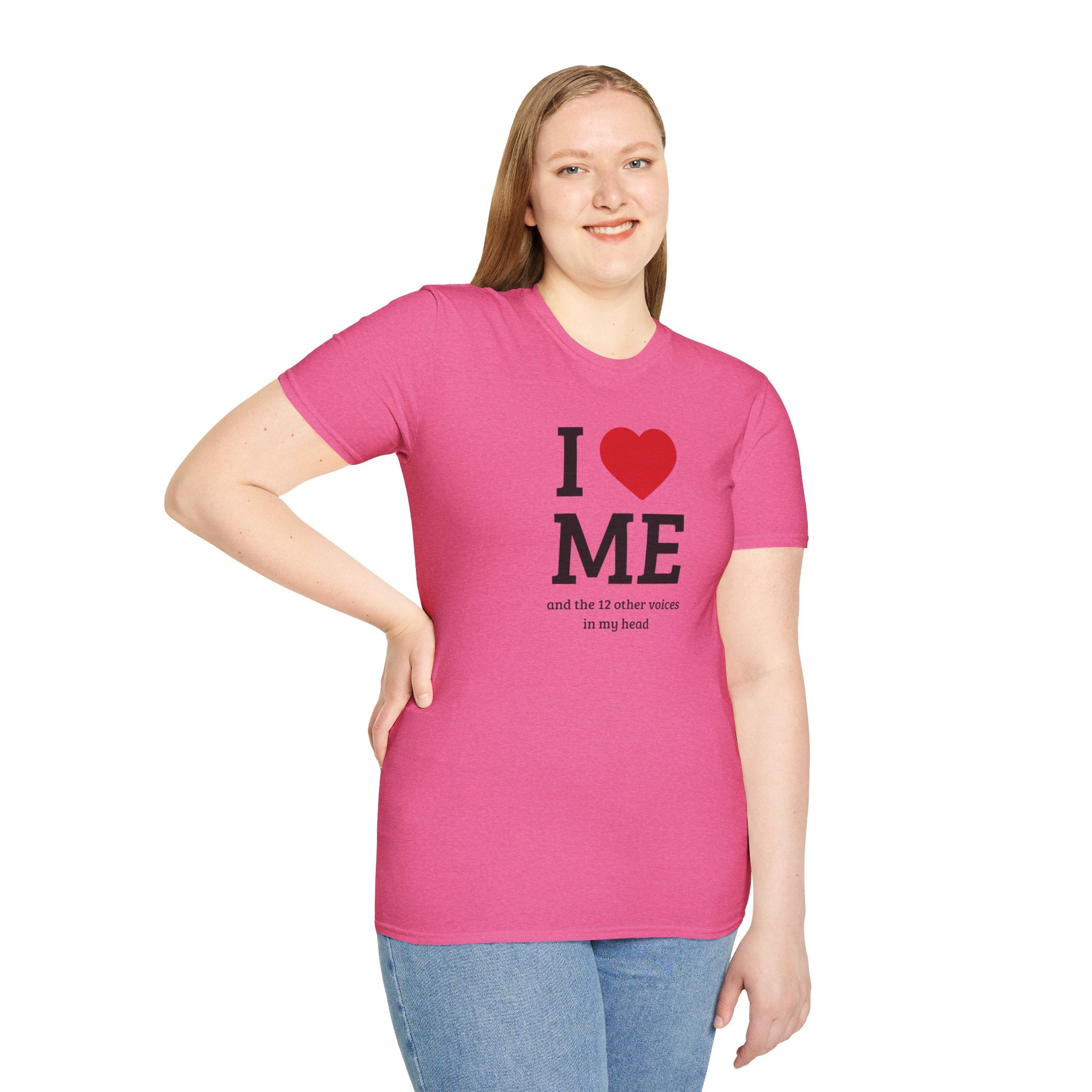 Soft Flexible Tee - Men and Women - I love me and the 12 other voices