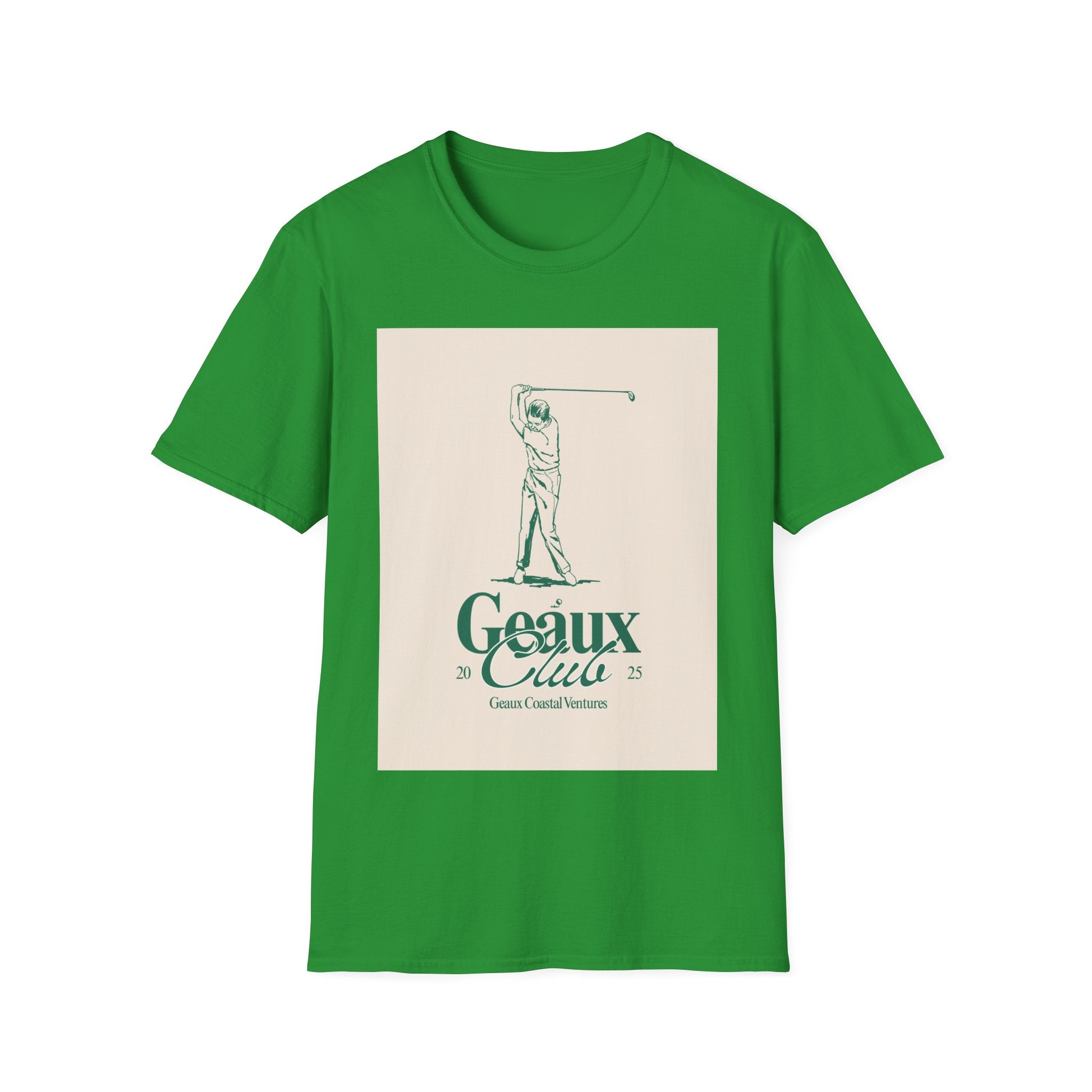 Soft Tee - Men & Women "Geaux" "Golf" Beige