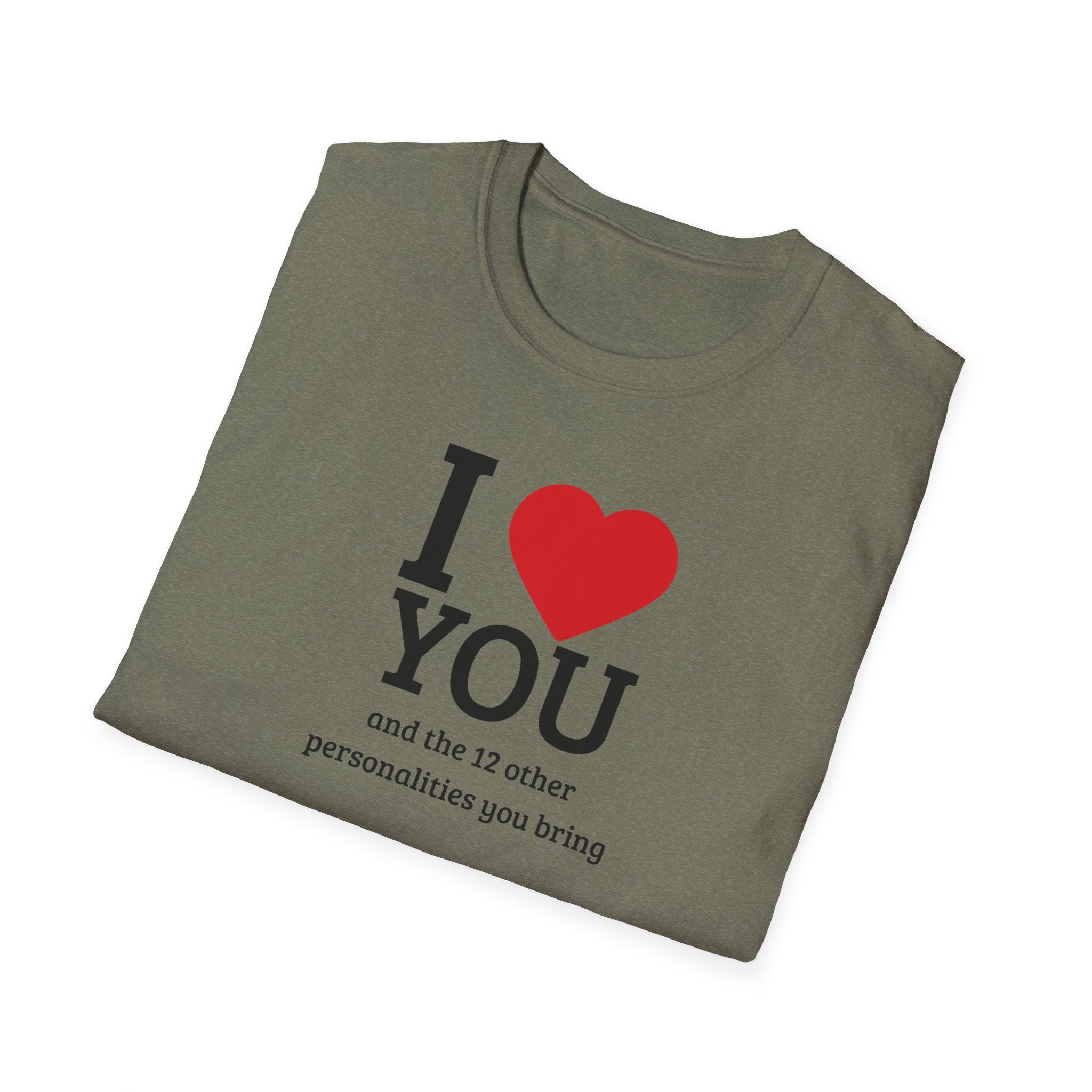 Super Soft Relaxed Tee - Men and Women- I love you and the 12 personalities