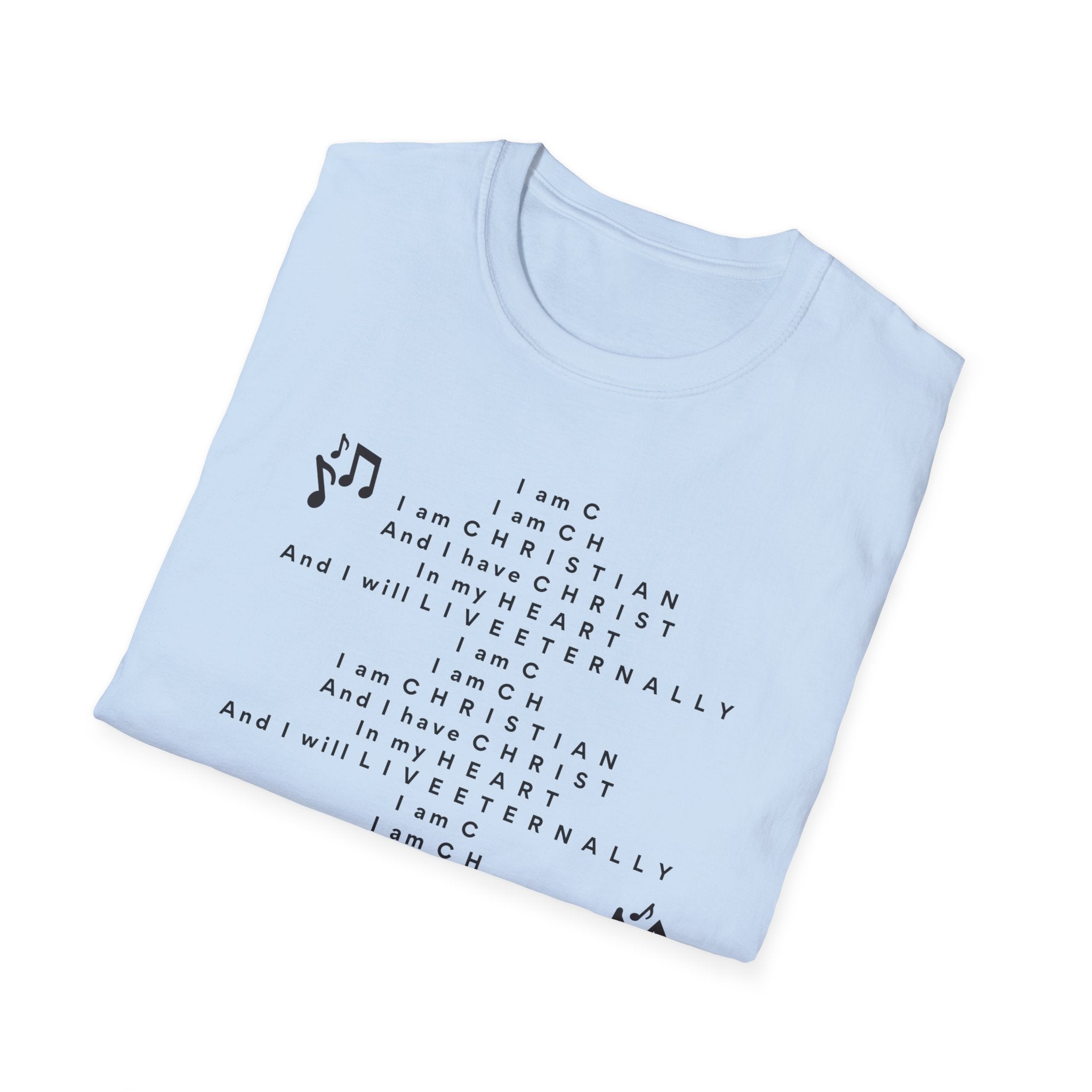 Men & Woman Softstyle T-Shirt - "C-h-r-i-s-t-i-a-n" "Song"