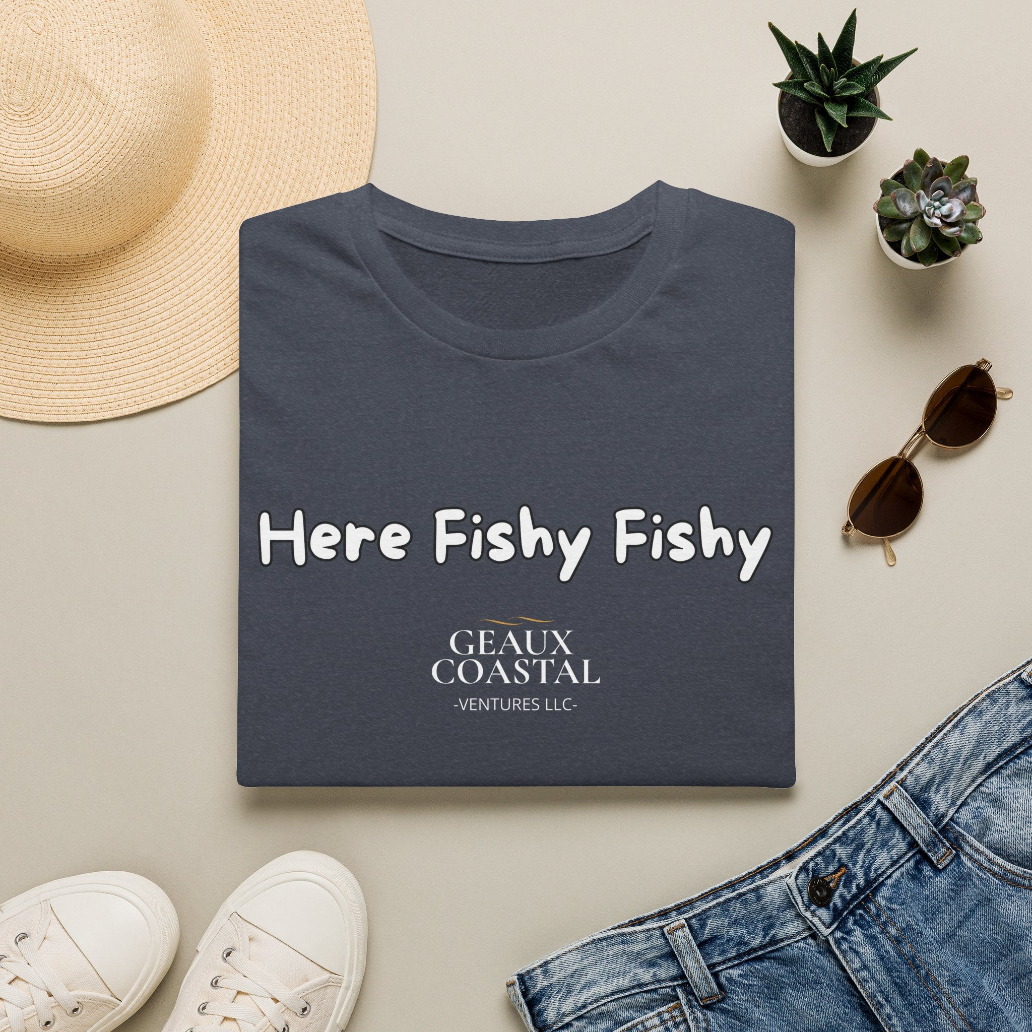 Men and Women ( Soft ) t Shirt - Here Fishy Fishy with Funny BACK - Regular Fit