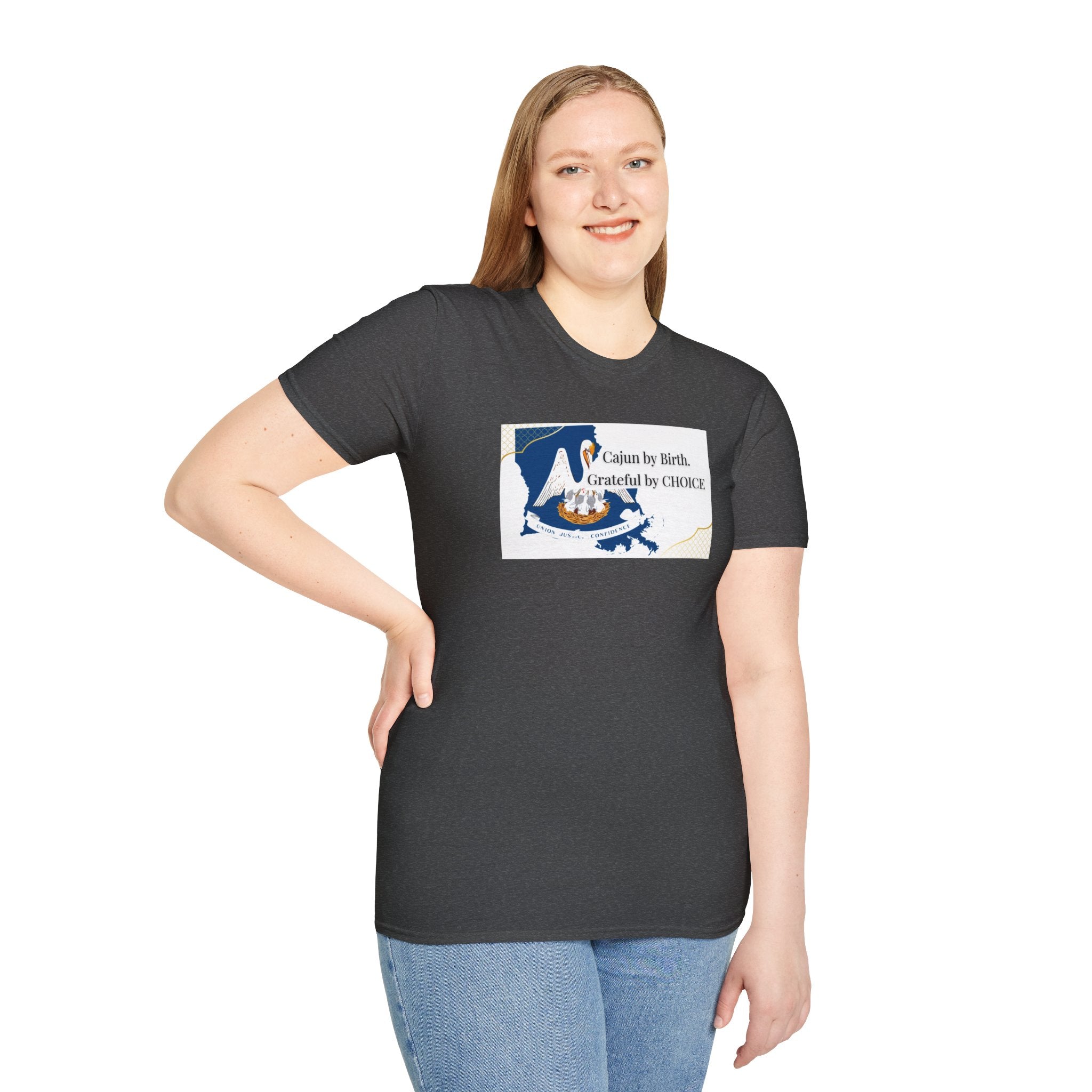 Soft Relaxed Tee Men and Women - Cajun By Birth Grateful by Choice