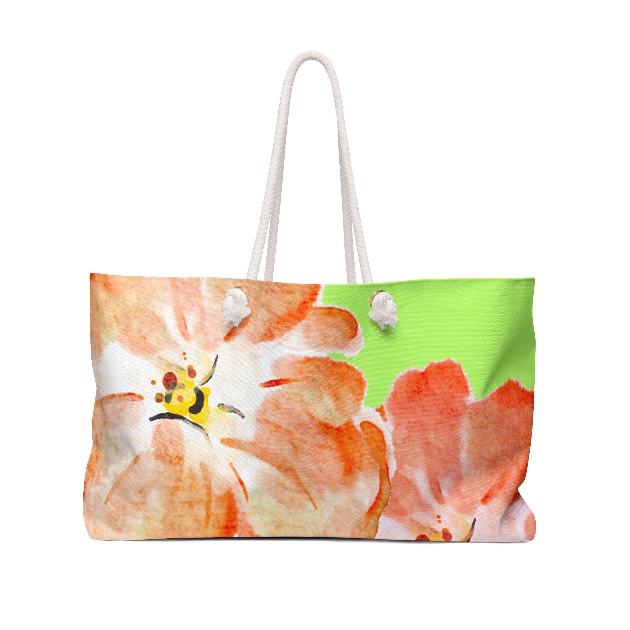 Weekender Bag  Topical Green and Orange