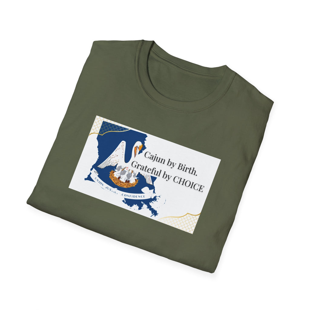 Soft Relaxed Tee Men and Women - Cajun By Birth Grateful by Choice